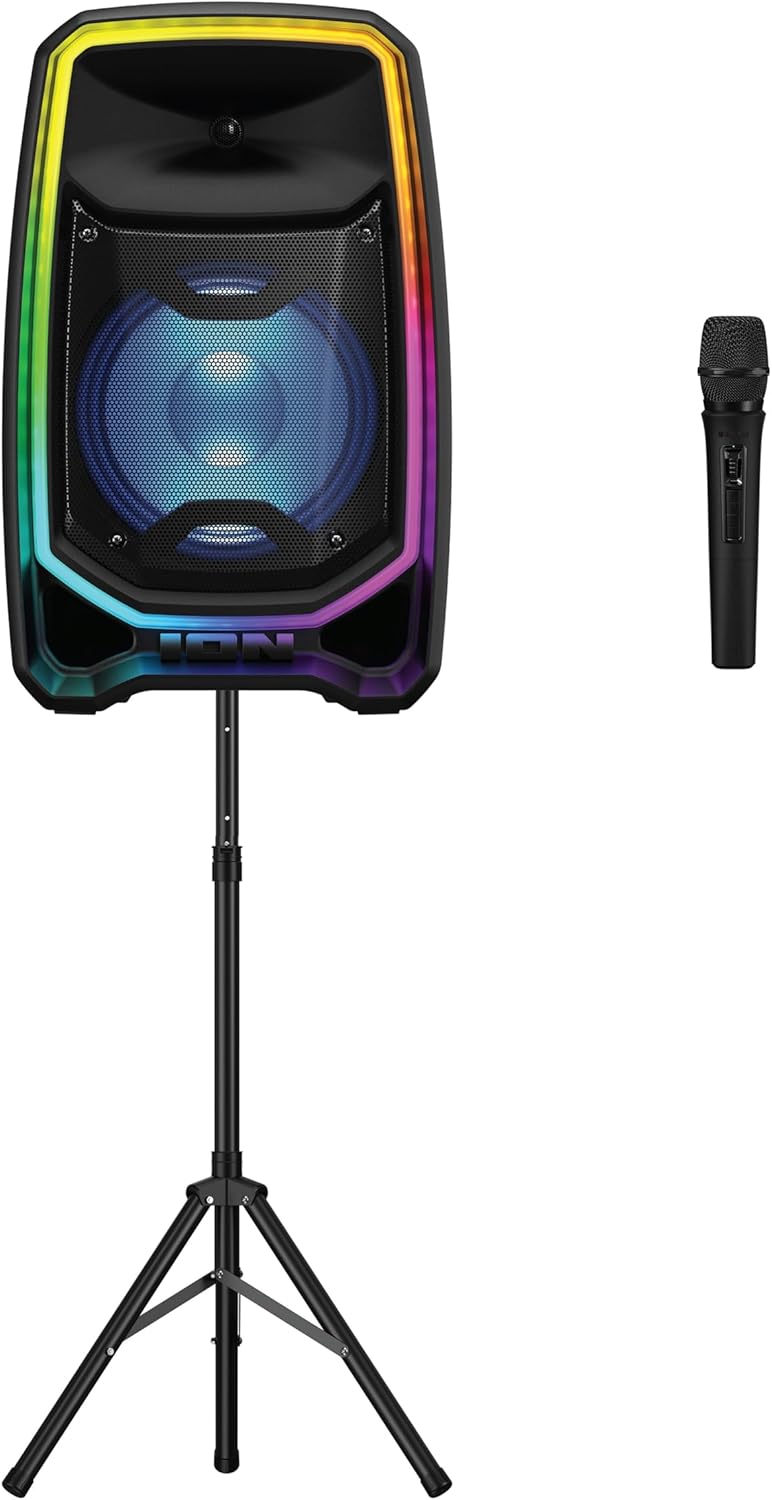 ION Total PA Freedom High-Power Speaker System with 650-Watt Sound, Wireless Microphone, Bluetooth, Ultimate Bass, Integrated Mixer and Edge-Glow Lights - Image 2