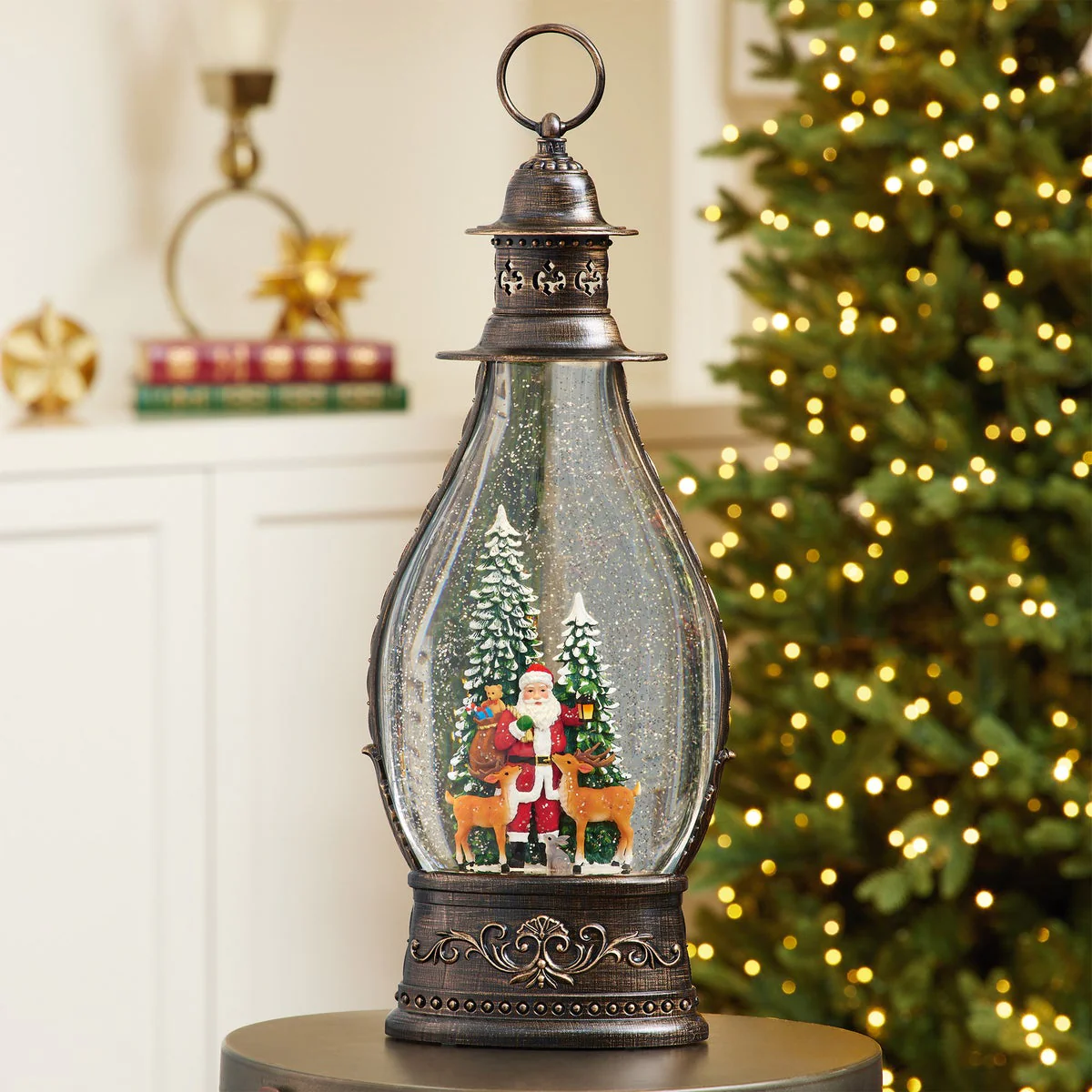 Jumbo Holiday Glitter Lantern with LED Light - Retail $50