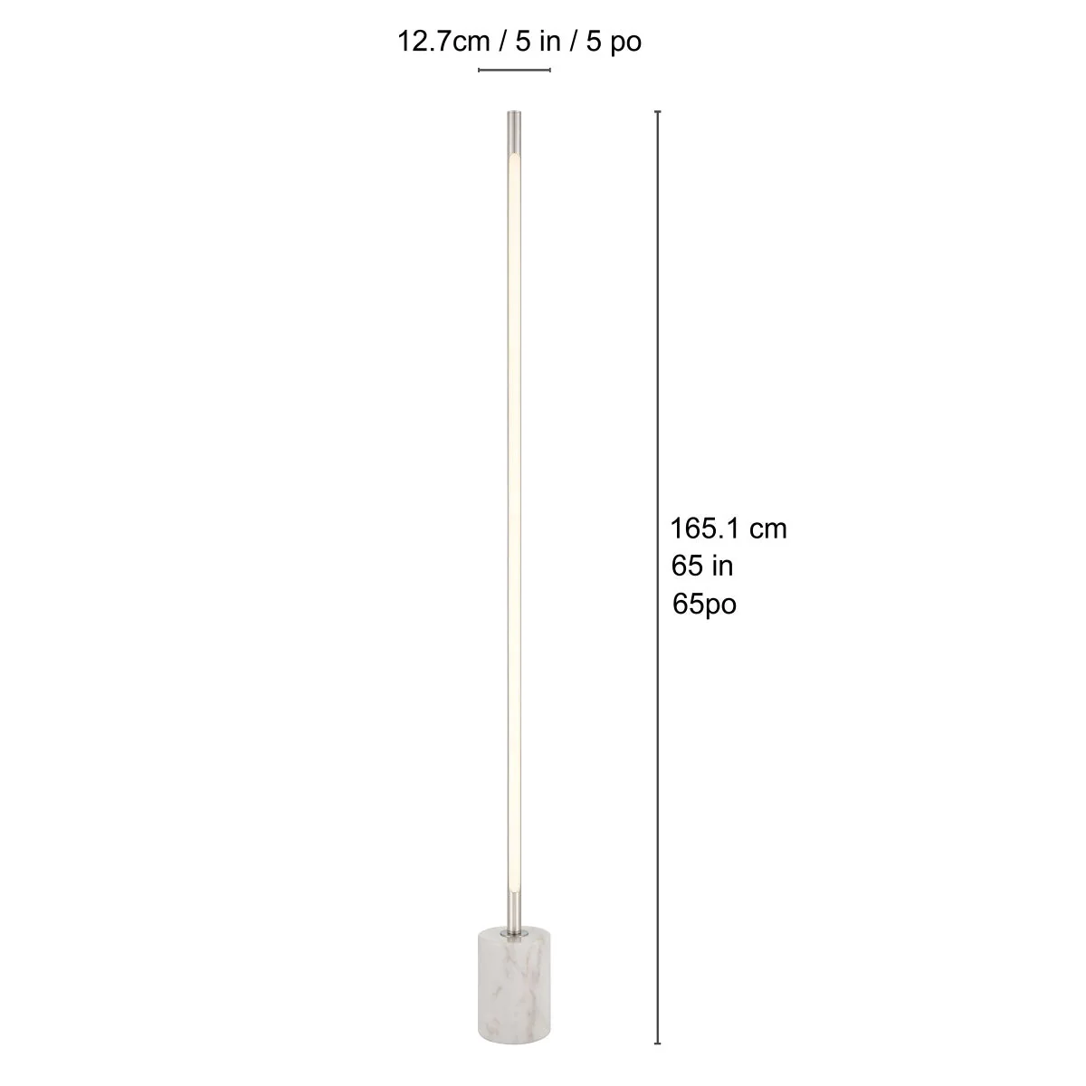 Stellar Marble Base LED Floor Lamp - Image 4