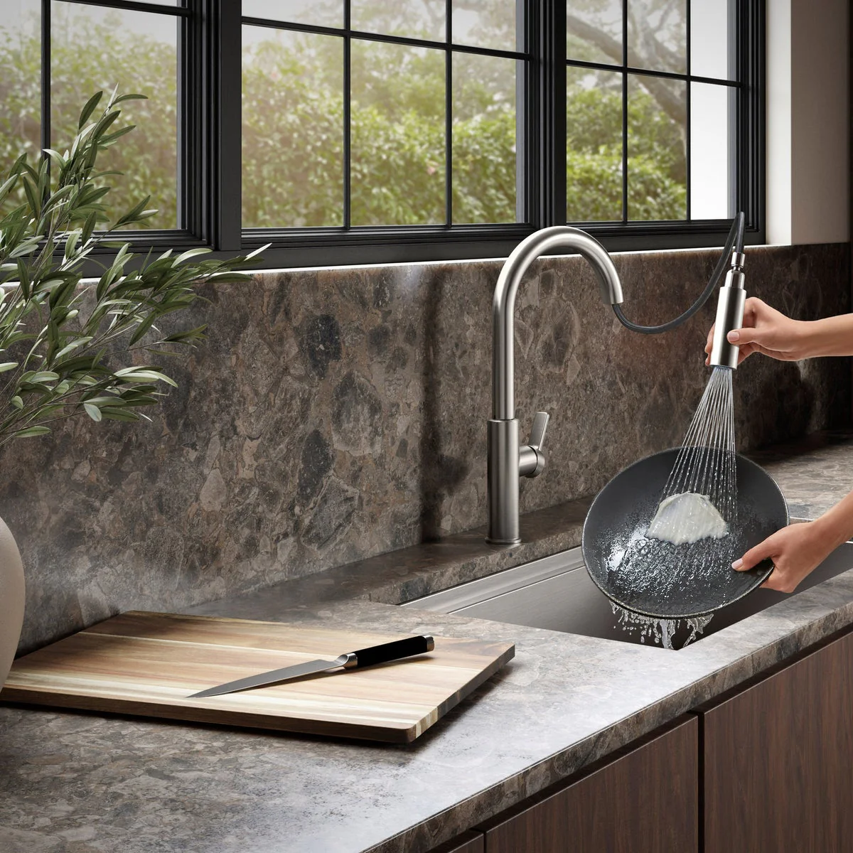 NEW - Kohler Rodean Kitchen Sink Faucet Touchless - Image 2