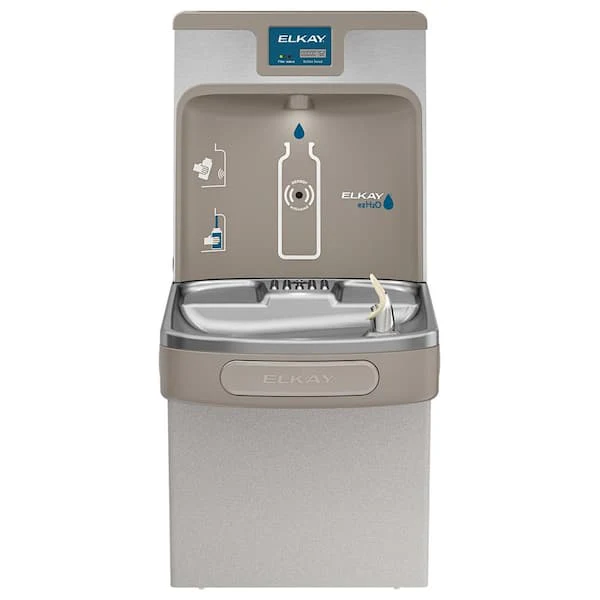 Elkay Enhanced EZH2O Drinking Fountain w/ Bottle Filling Station and Single ADA Cooler Filtered Refrigerated, Light Gray - Image 3