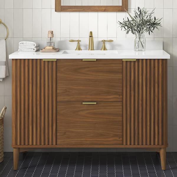 OVE Decors Gabi 48 in. Single Sink Freestanding Warm Walnut Bath Vanity - Image 2