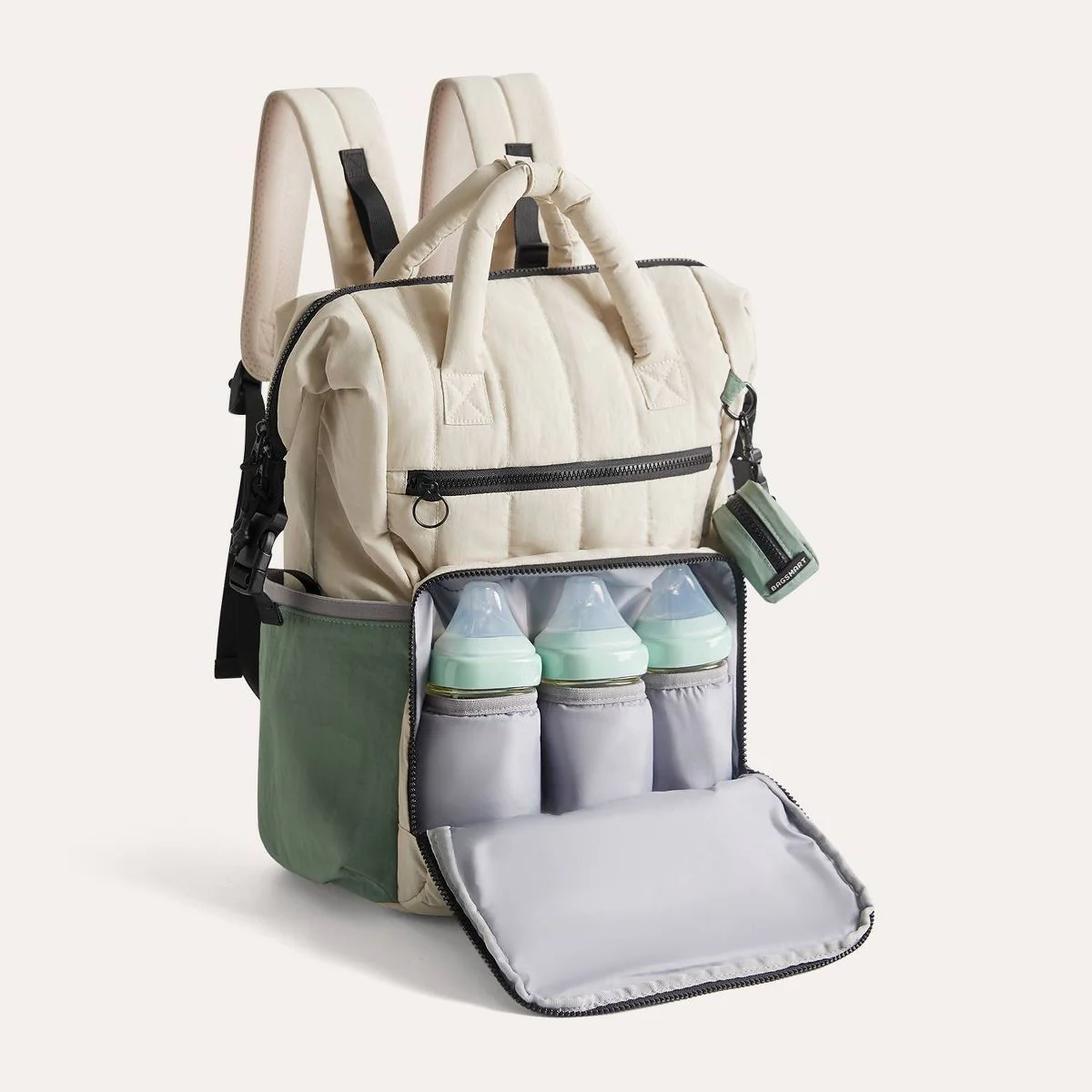 Bagsmart 25L Walker Featherlight Travel Diaper Backpack - Celadon - Image 4