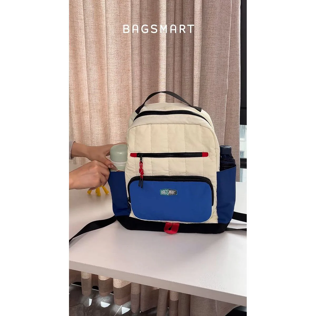 Bagsmart Kids' 14L Walker Featherlight Color Block Kids Backpack with Pencil Case - Celadon - Image 2