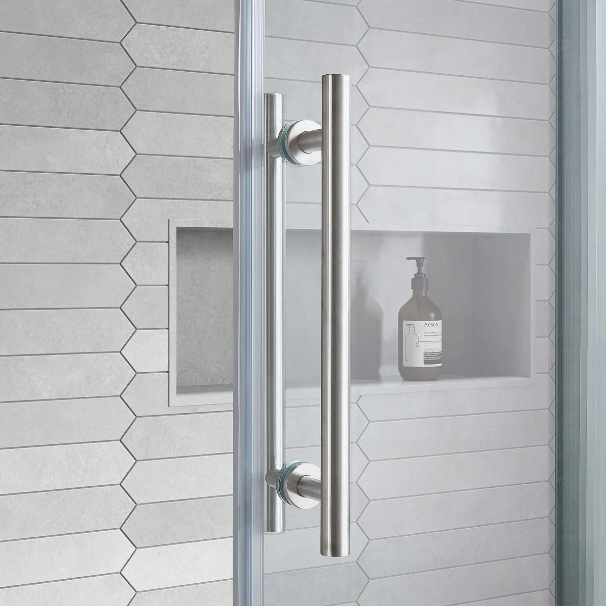 OVE Decors Renfrew Frameless Soft-close Sliding Shower Door - Satin nickel - Image 3