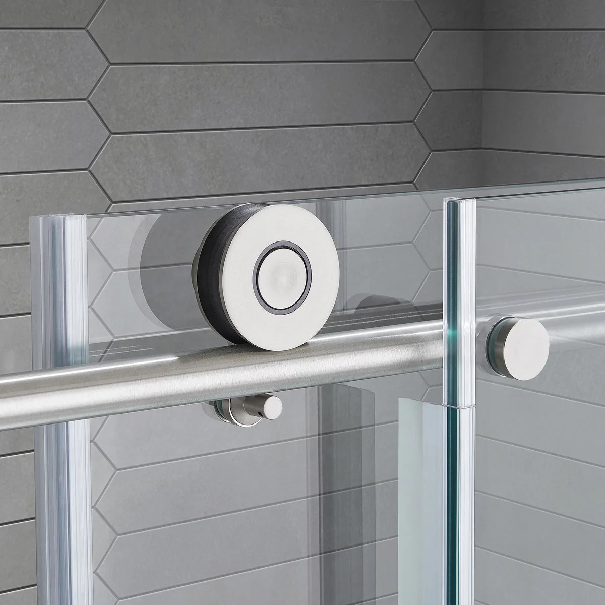 OVE Decors Renfrew Frameless Soft-close Sliding Shower Door - Satin nickel - Image 4