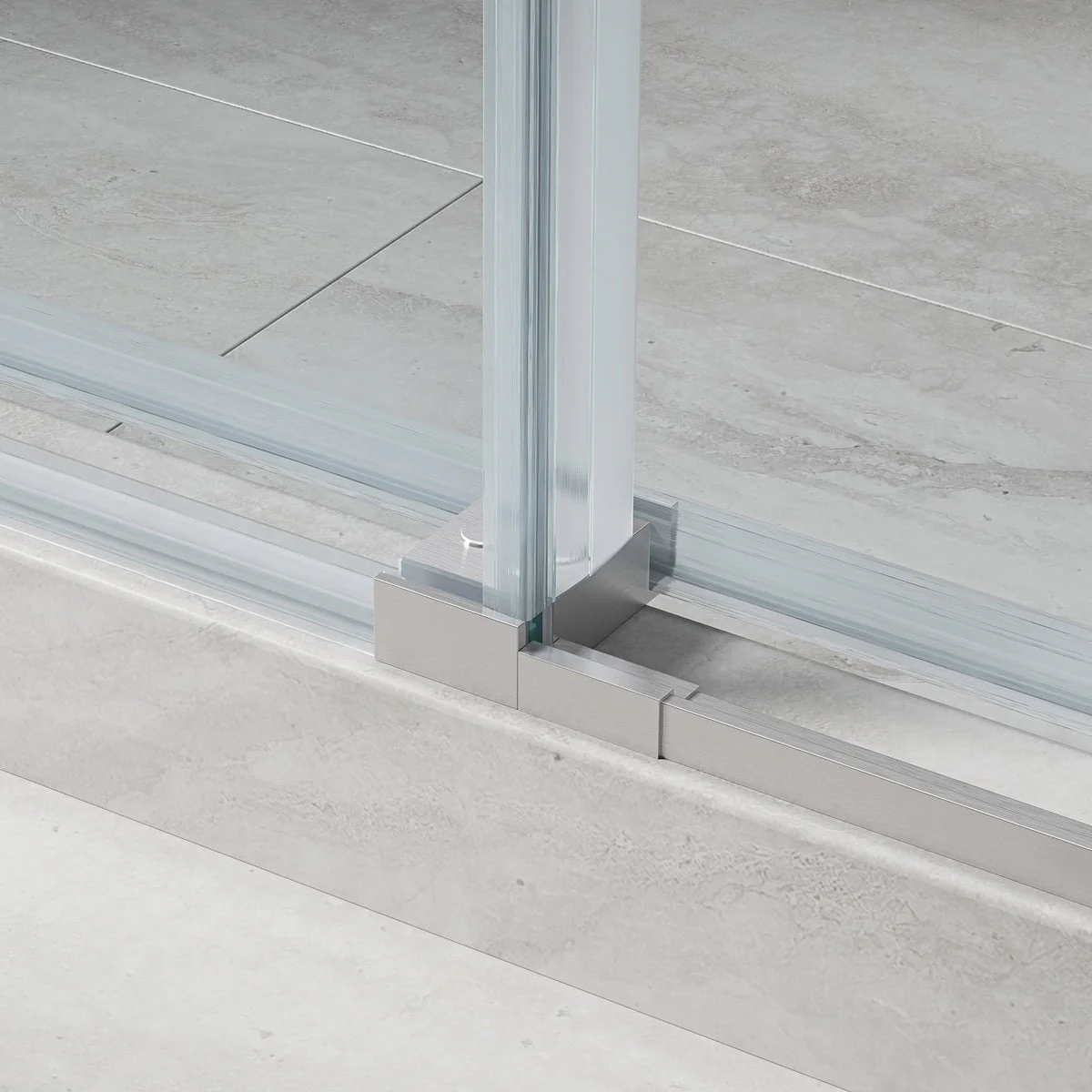 OVE Decors Renfrew Frameless Soft-close Sliding Shower Door - Satin nickel - Image 5