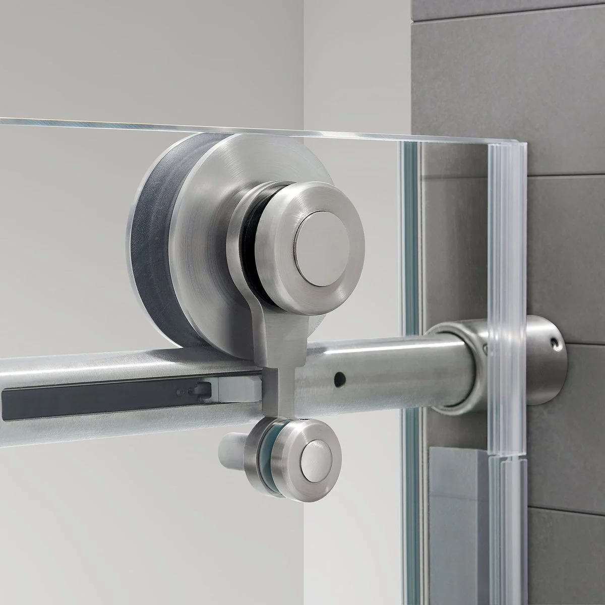 OVE Decors Renfrew Frameless Soft-close Sliding Shower Door - Satin nickel - Image 8