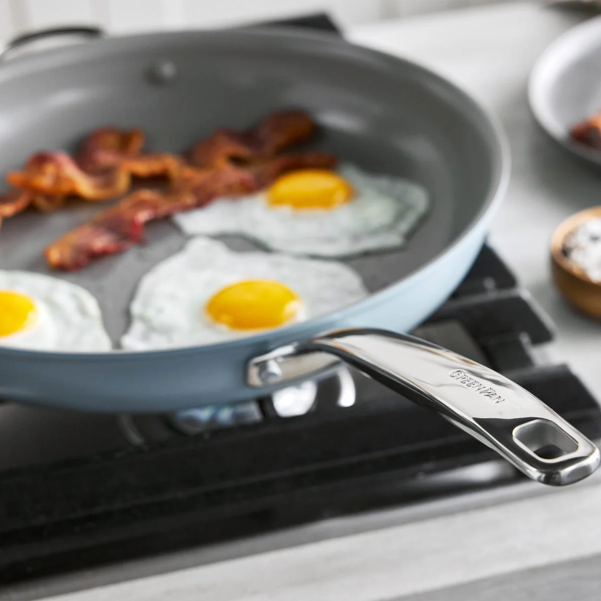 GreenPan The Big Fry 14” Pan with Helper Handle - Image 3