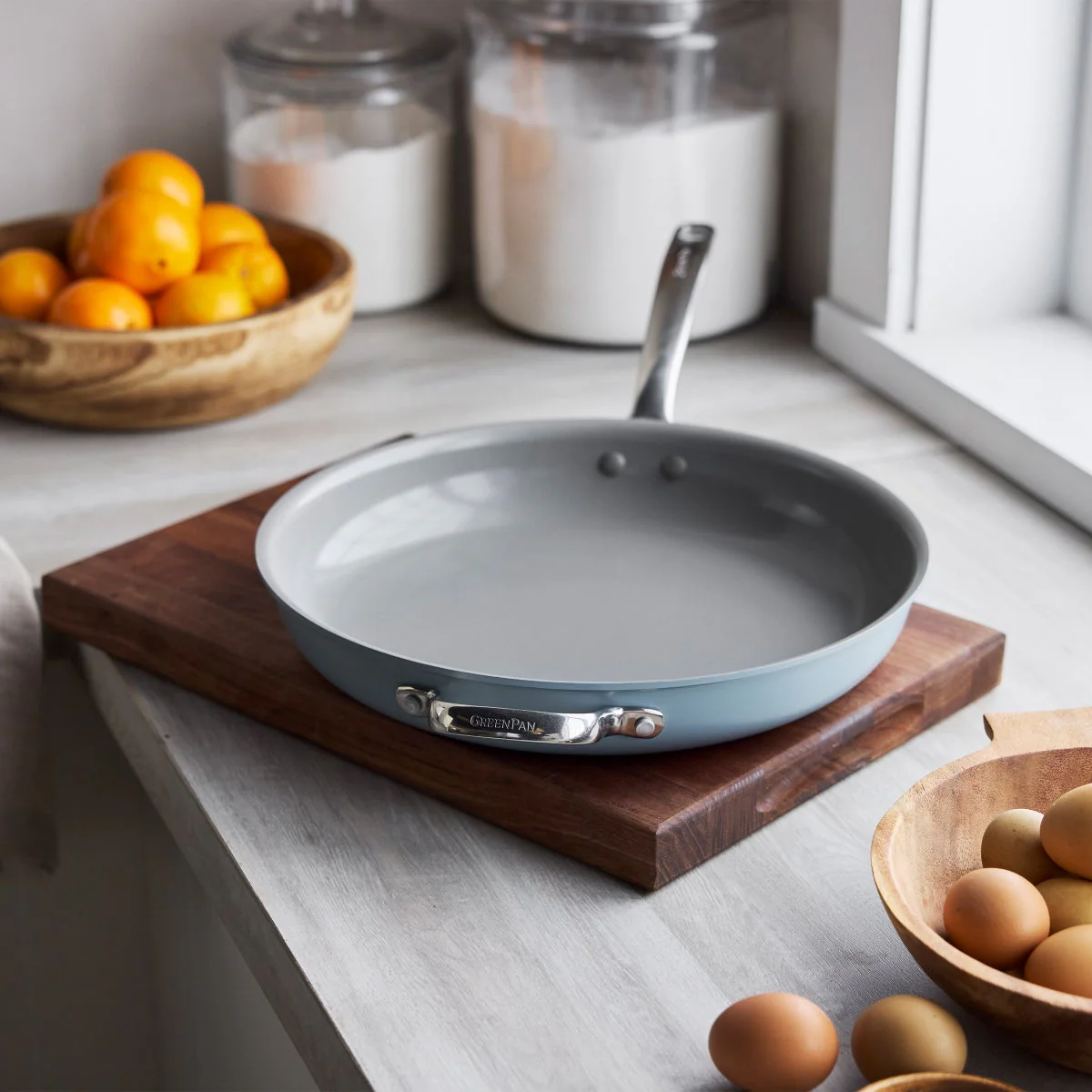 GreenPan The Big Fry 14” Pan with Helper Handle - Image 5