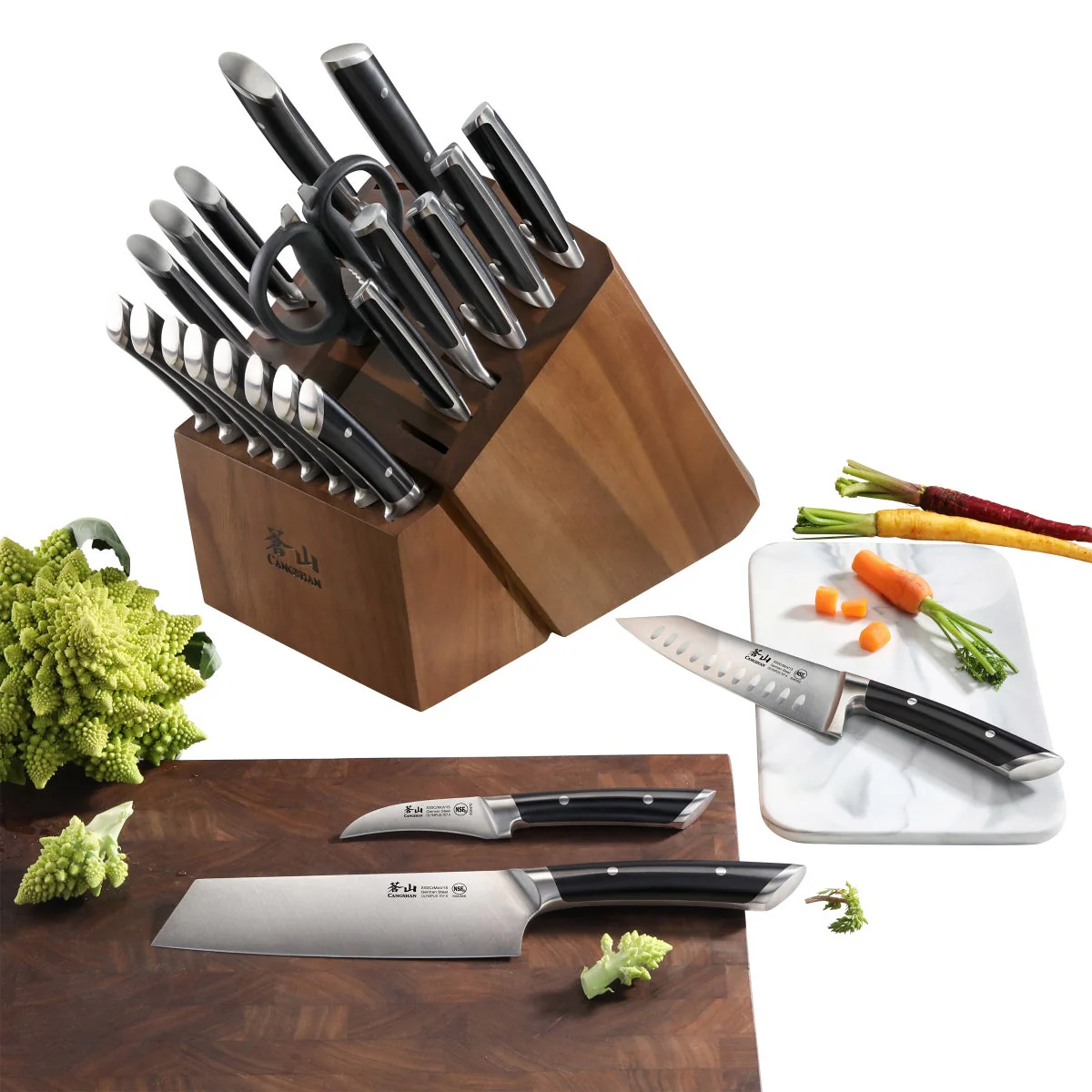 Cangshan Olympus Series German Steel Forged 23-piece Knife Block Set - Image 2