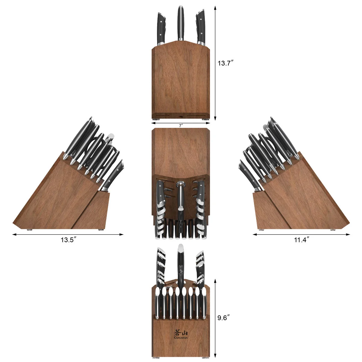 Cangshan Olympus Series German Steel Forged 23-piece Knife Block Set - Image 7