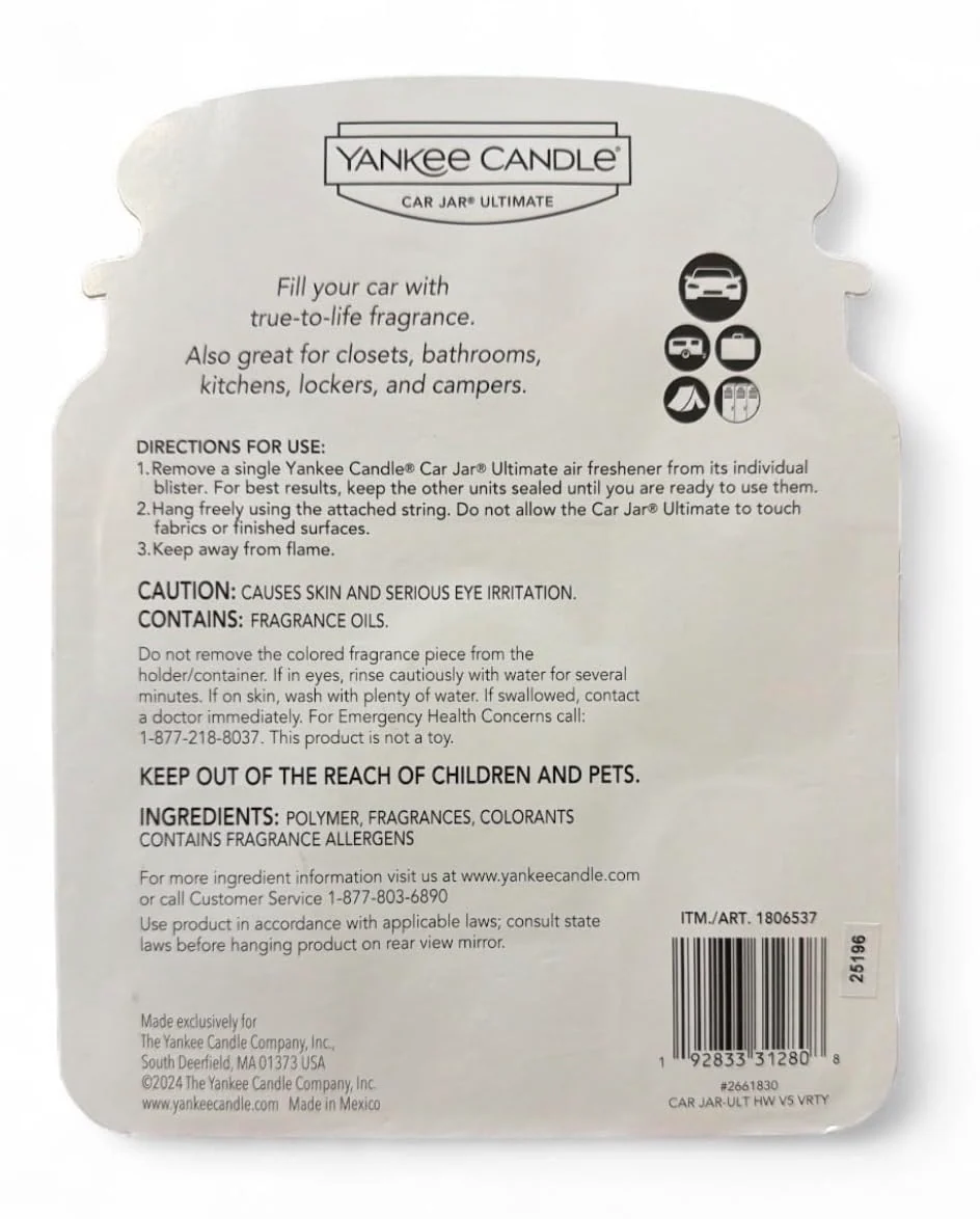 Yankee Candle Holiday Car Jar Ultimate Air Freshener 5 Pack, Assorted Scents- Limited Holiday Edition - Image 8