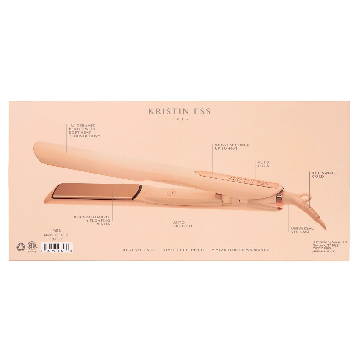 Kristin Ess Hair Signature Styling Set 3-in-1 Ceramic Flat Iron - Image 3