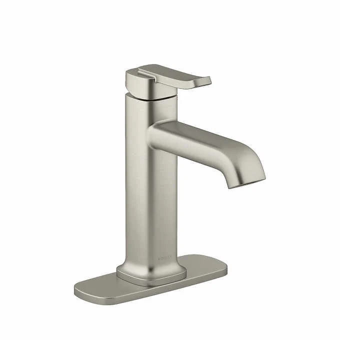 NEW - Kohler Cordate, Brushed Nickel Single-handle Bathroom Faucet