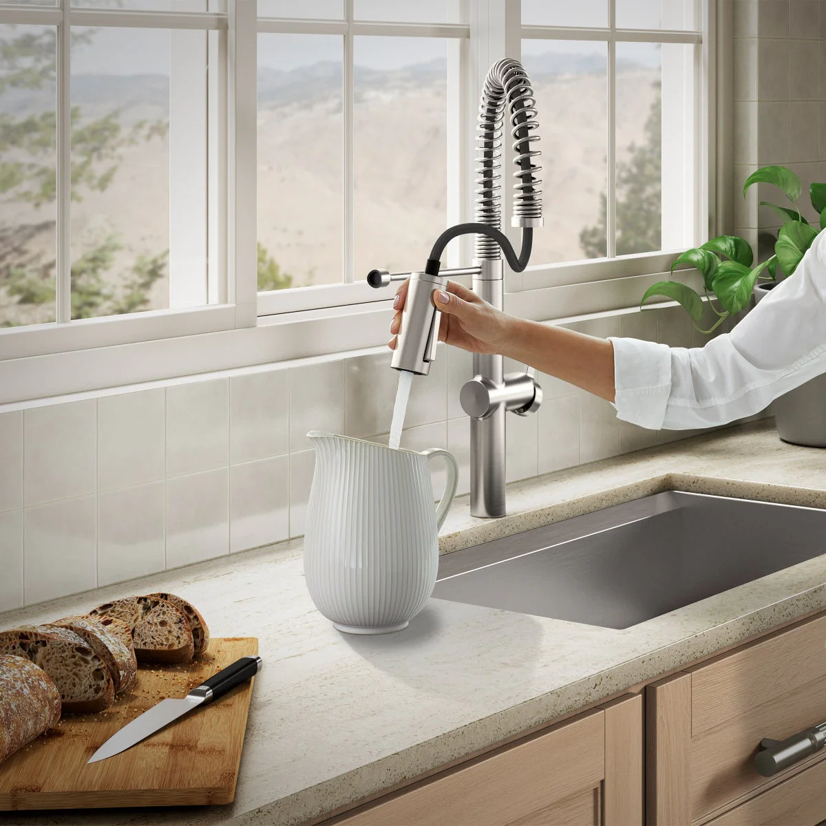 Kohler Haku Semi-professional Kitchen Sink Faucet in Stainless - Image 3