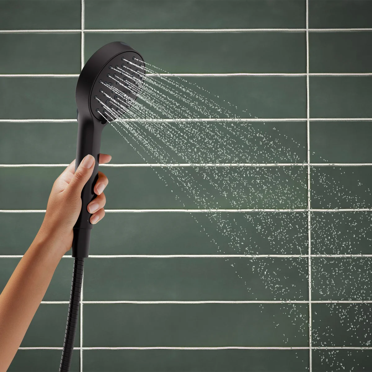 Kohler HydroRail 3-in-1 Multifunction Showerhead and Column Kit, Matte Black - Image 7
