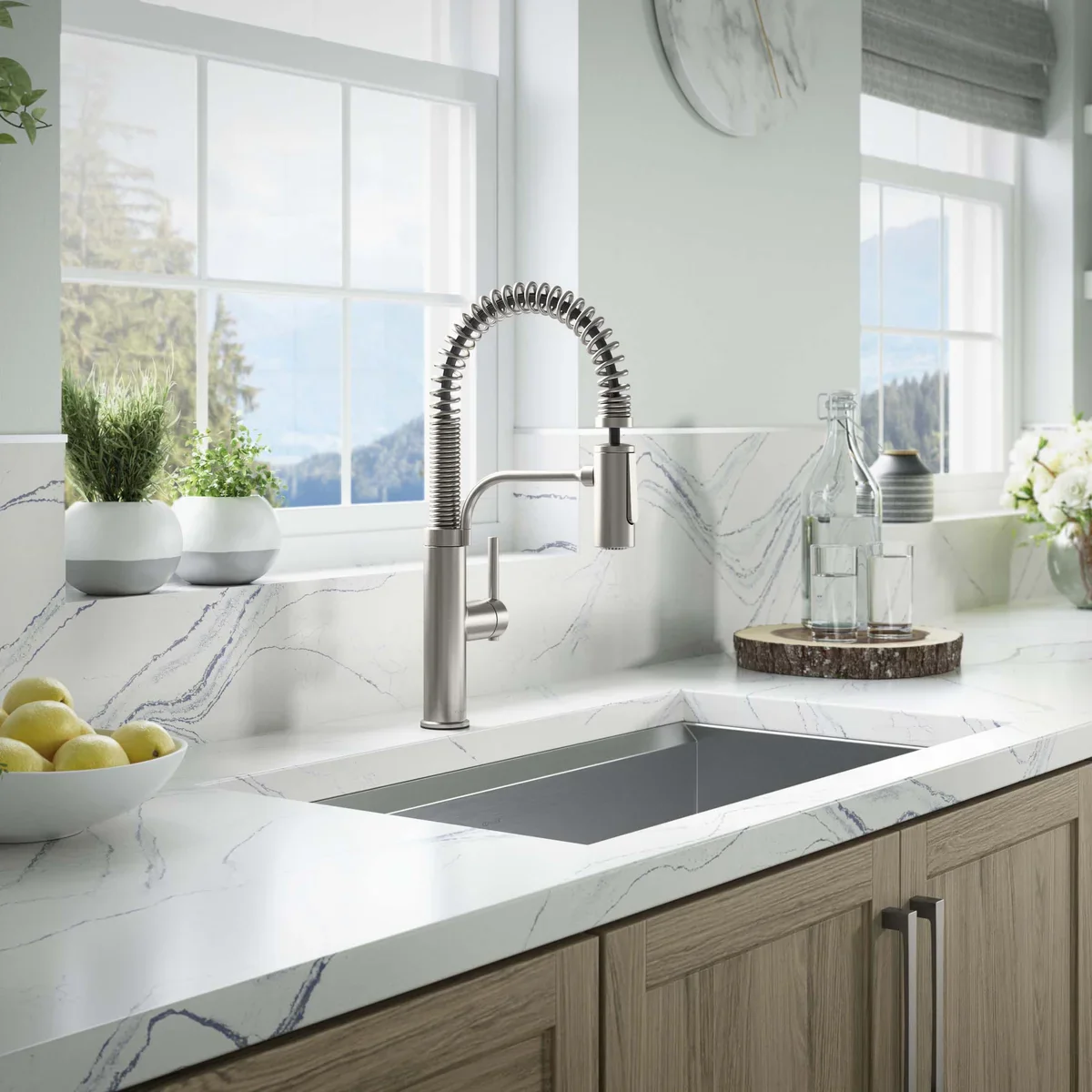 Kohler Provo Stainless Steel Semi-Pro Kitchen Faucet - Image 2