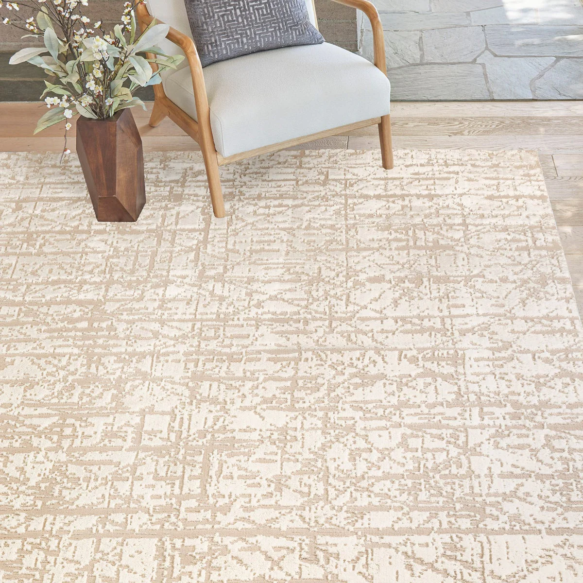 Karma Rug Collection, Riona Ivory - Image 2