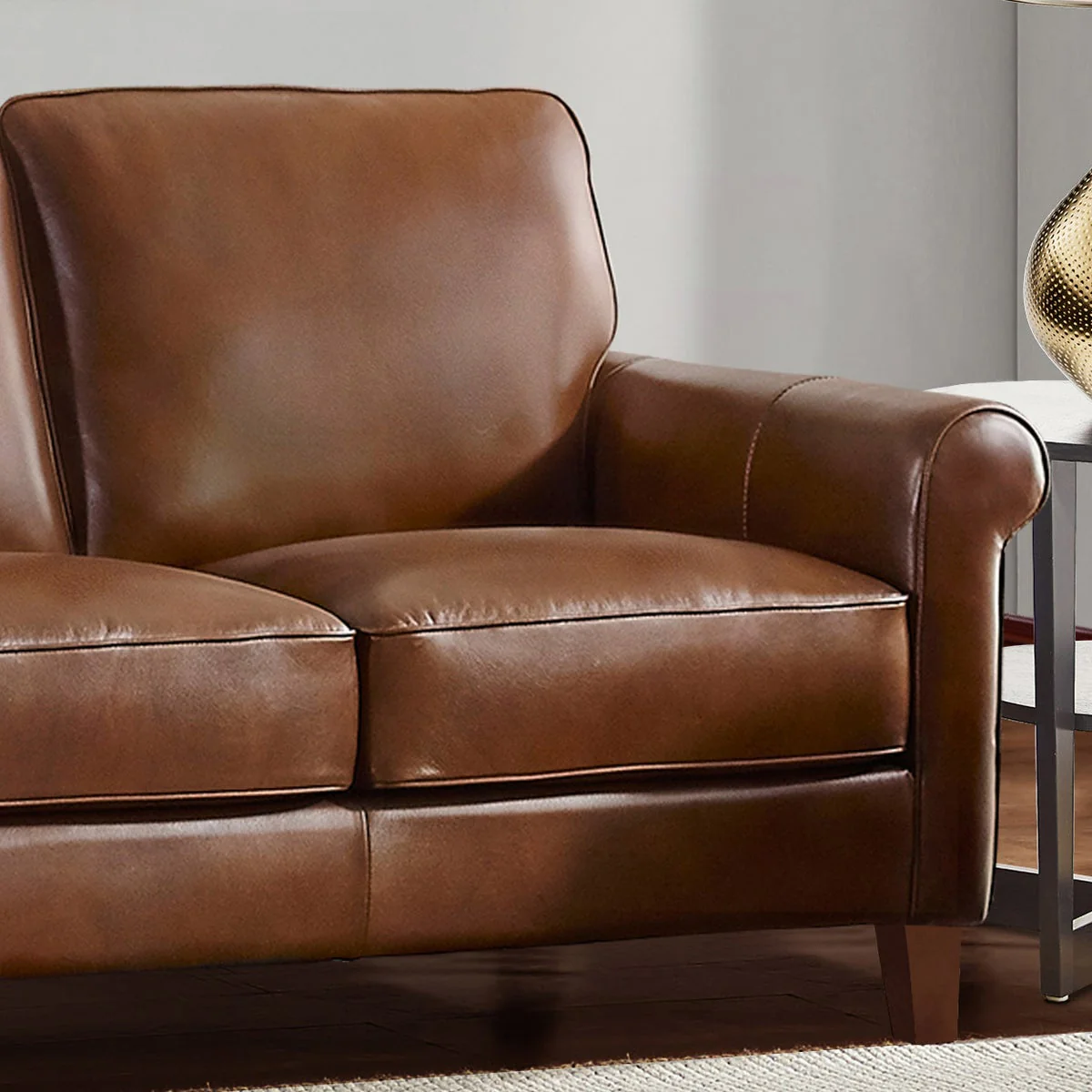 Larsen Top Grain Leather Sofa - Image 4