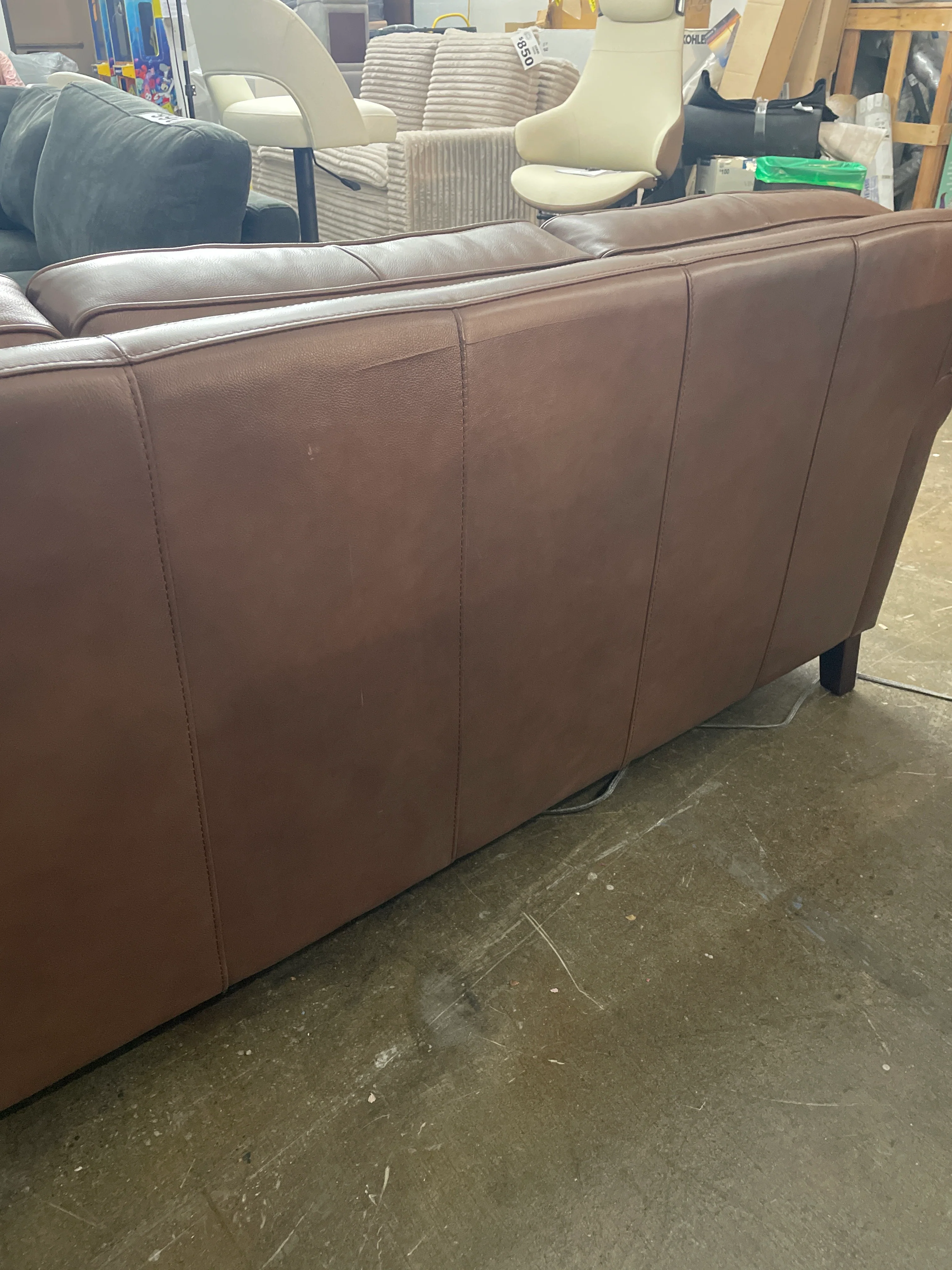 Larsen Top Grain Leather Sofa - Image 5