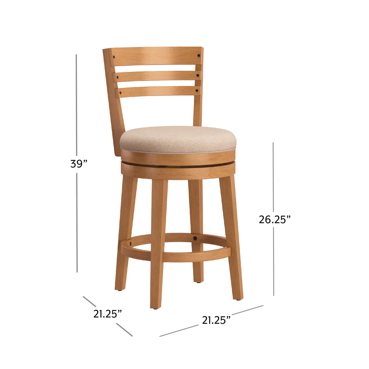 Lemon Grove Counter Height Swivel Stool - Image 3