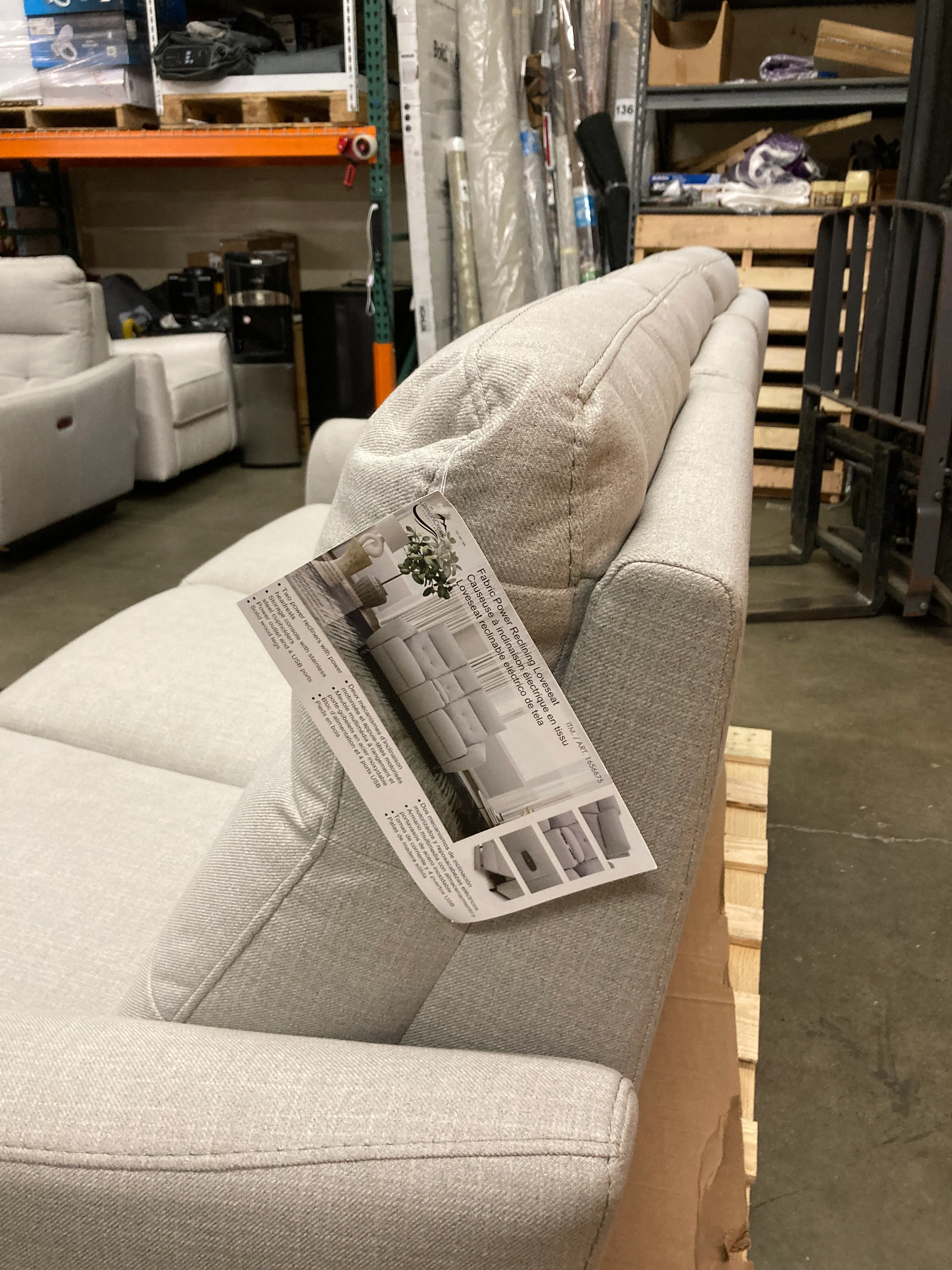 Like NEW - Costco - Alpendale Fabric Power Reclining Sofa with Power Headrests - Retail $1199 - Image 7