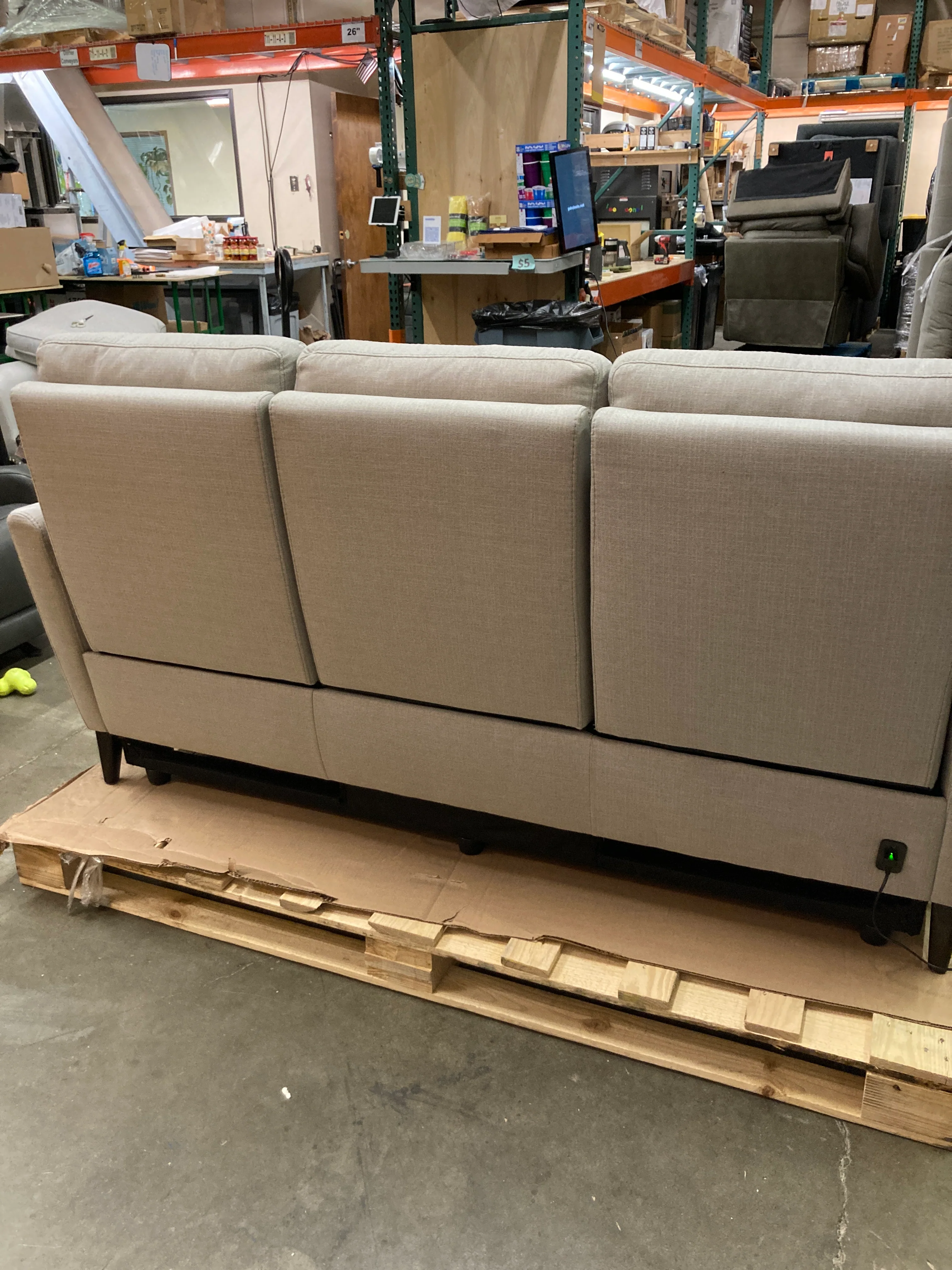 Like NEW - Costco - Alpendale Fabric Power Reclining Sofa with Power Headrests - Retail $1199 - Image 9