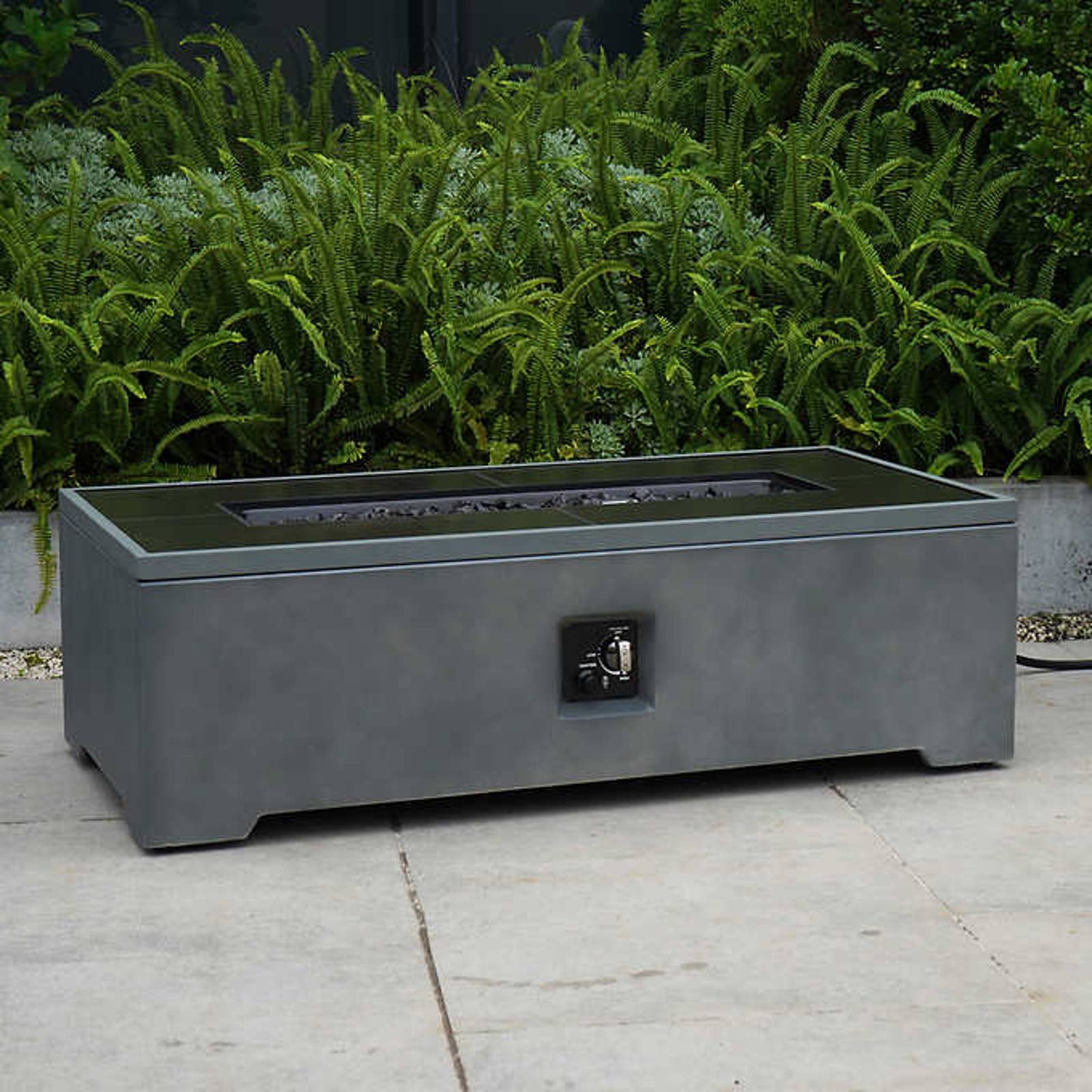 LIKE NEW - Costco - Bond Rectangle Faux Concrete Fire Pit with Tank Hideaway - Retail $399 - Image 2
