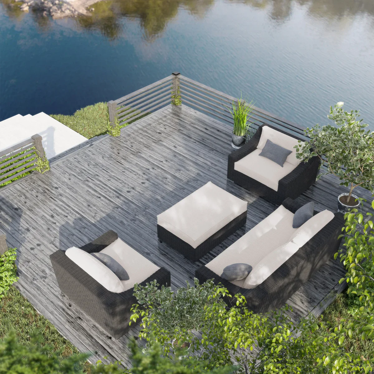 Like NEW - Costco - Tuscan 4-piece Outdoor Sofa Set - Retail $3299 - Image 3