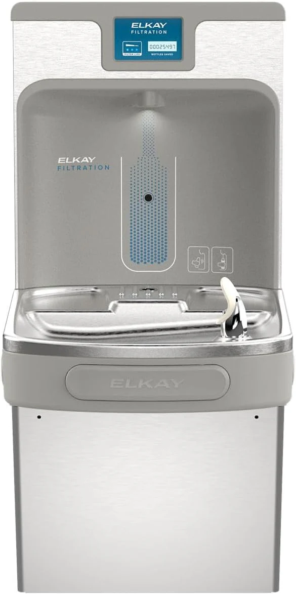 NEW - Elkay LZS8WSSP Enhanced Bottle Filler & Single ADA Cooler Refrigerated Stainless High Capacity Lead Drop Down Wrapper - Image 3