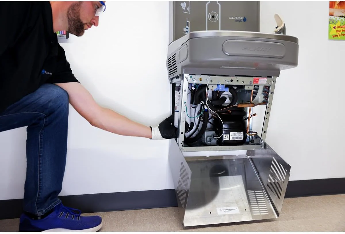 NEW - Elkay LZS8WSSP Enhanced Bottle Filler & Single ADA Cooler Refrigerated Stainless High Capacity Lead Drop Down Wrapper - Image 4