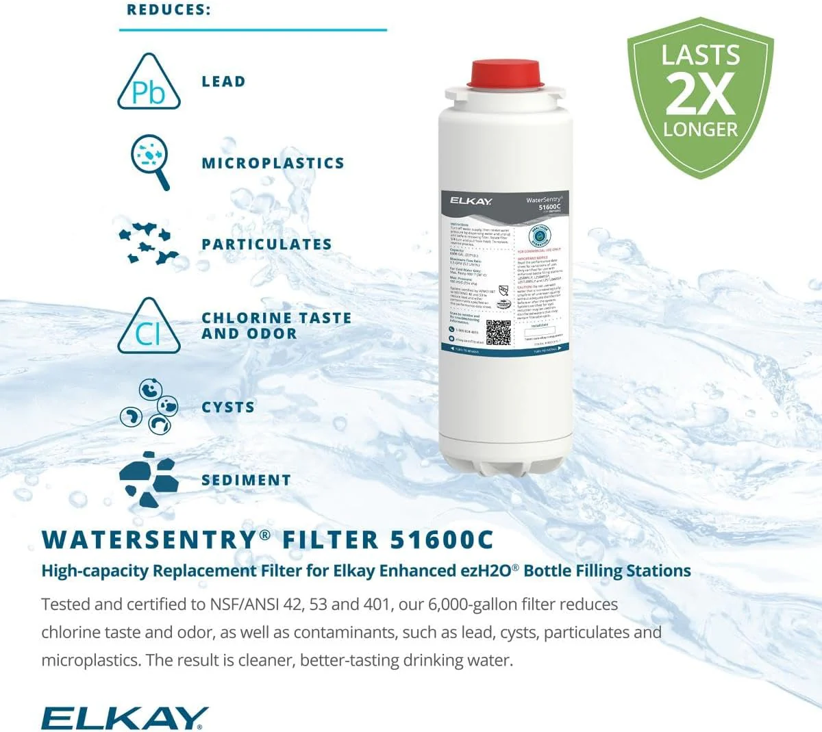 NEW - Elkay LZS8WSSP Enhanced Bottle Filler & Single ADA Cooler Refrigerated Stainless High Capacity Lead Drop Down Wrapper - Image 8