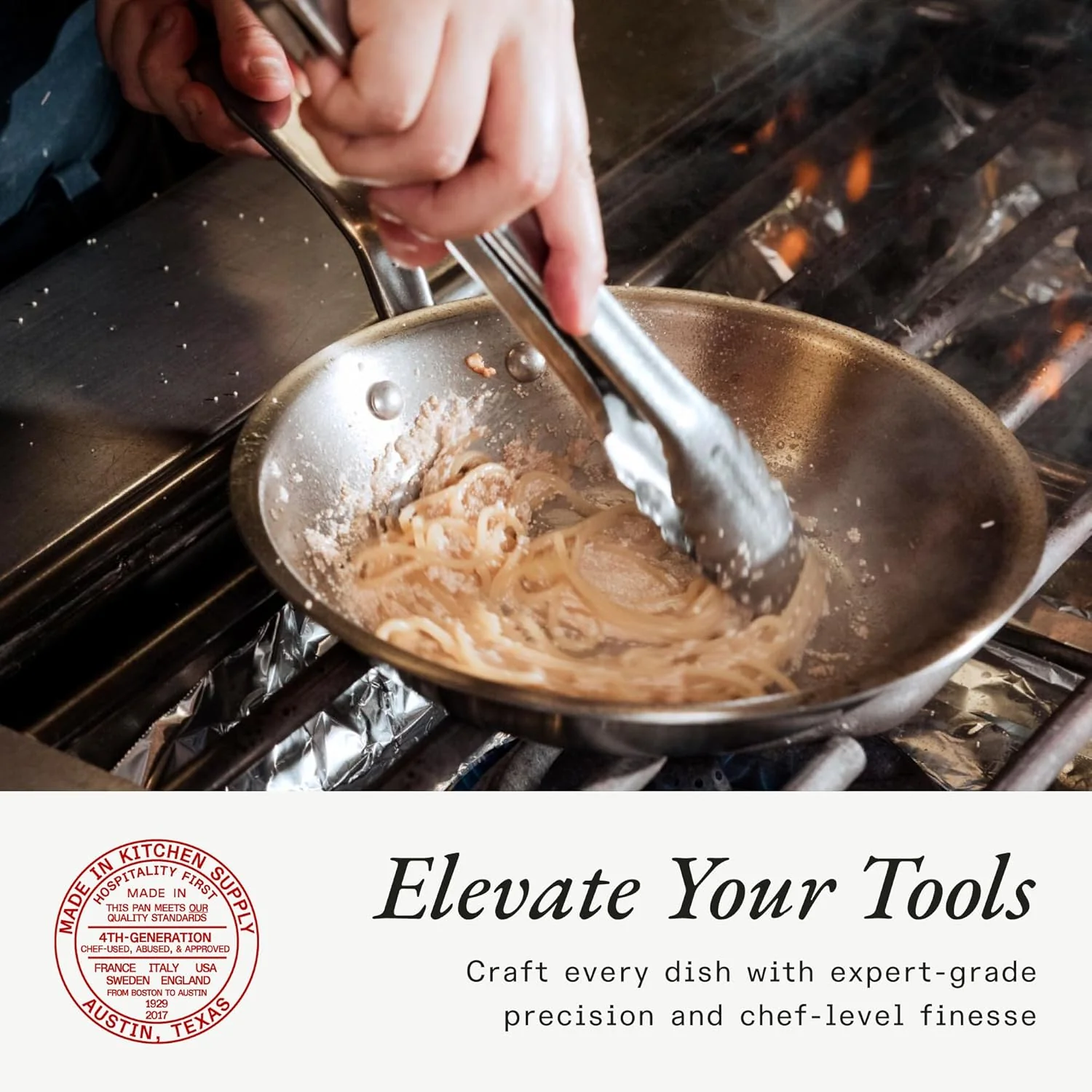 Made In Cookware - 10-Inch Stainless Steel Frying Pan - 5 Ply Stainless Clad - Professional Cookware - Crafted in Italy - Induction Compatible - Image 4