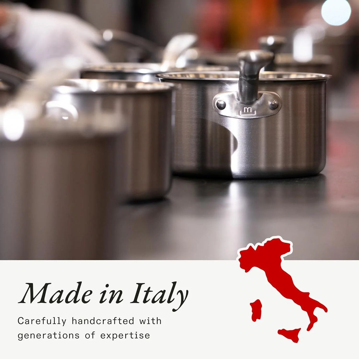 Made In Cookware - 2 Quart Stainless Steel Saucier Pan - 5 Ply Stainless Clad - Professional Cookware - Crafted in Italy - Induction Compatible - Image 6