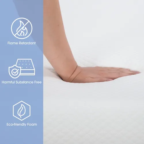 NEW - 6 Inch Full Memory Foam Mattress Medium-Firm Mattress for Pressure Relief & Cooler Gel Memory Foam Mattress Bed in a Box CertiPUR-US Full Soundly Sleep - Retail $219 - Image 4