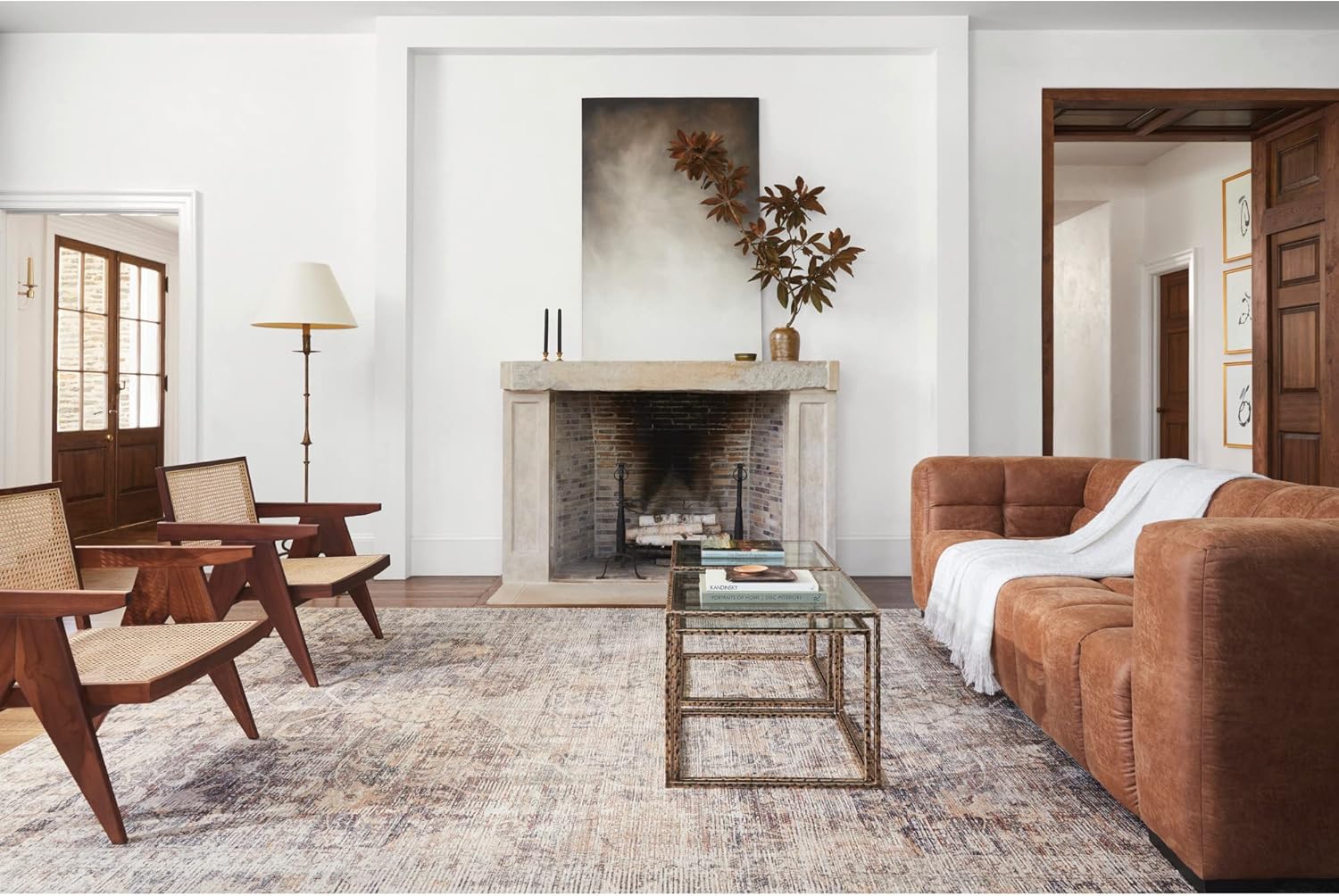 Livabliss x Becki Owens Marlene Area Rug, 6'7" x 9', Dark Brown - Retail $296