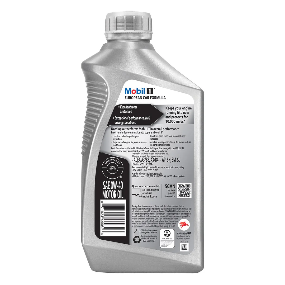 Mobil 1 0W-40 Full Synthetic Motor Oil, 1-Quart, 6-pack - Image 4