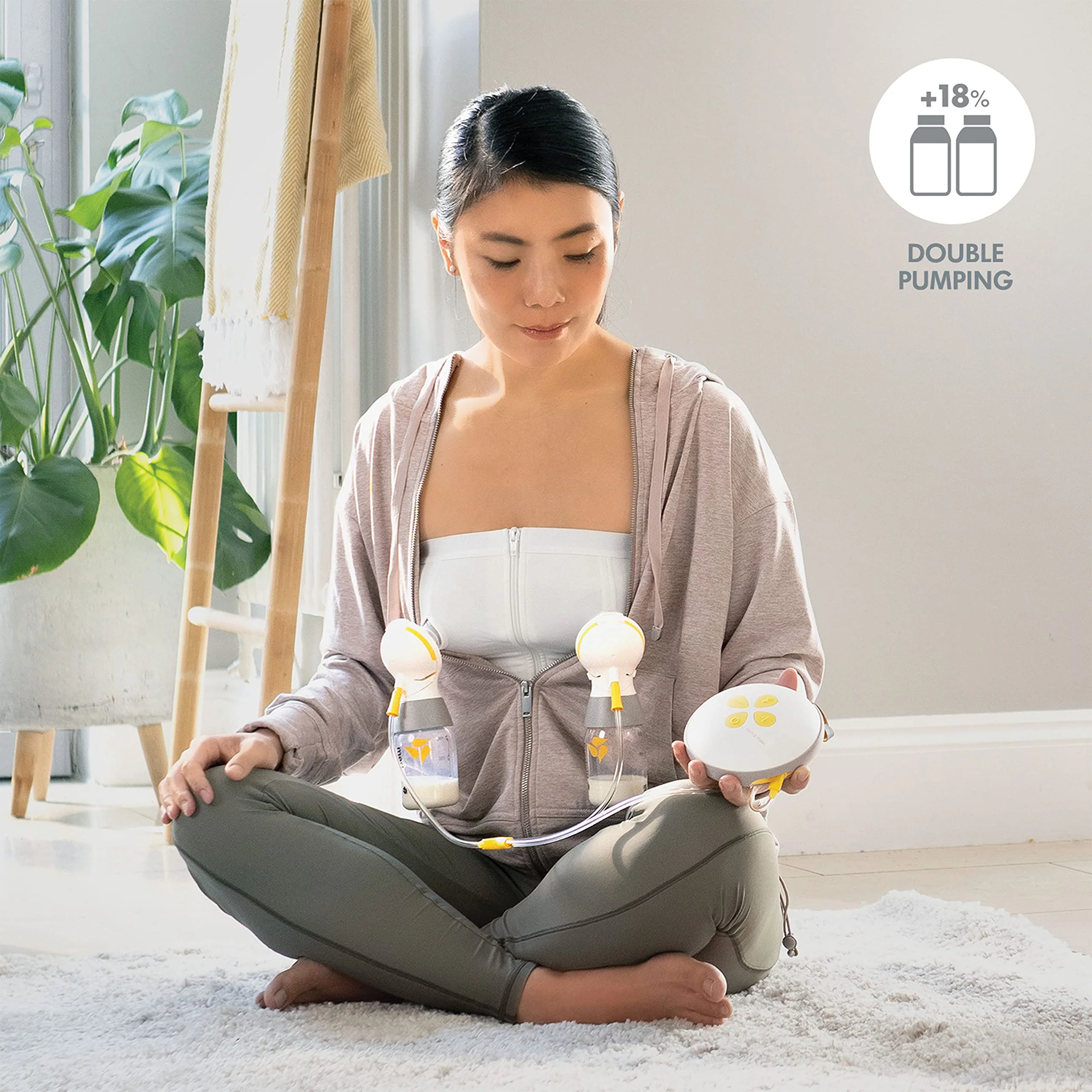Medela Breast Pump | Swing Maxi Double Electric | Portable Breast Pump | USB-C Rechargeable | Bluetooth | Closed System - Image 2