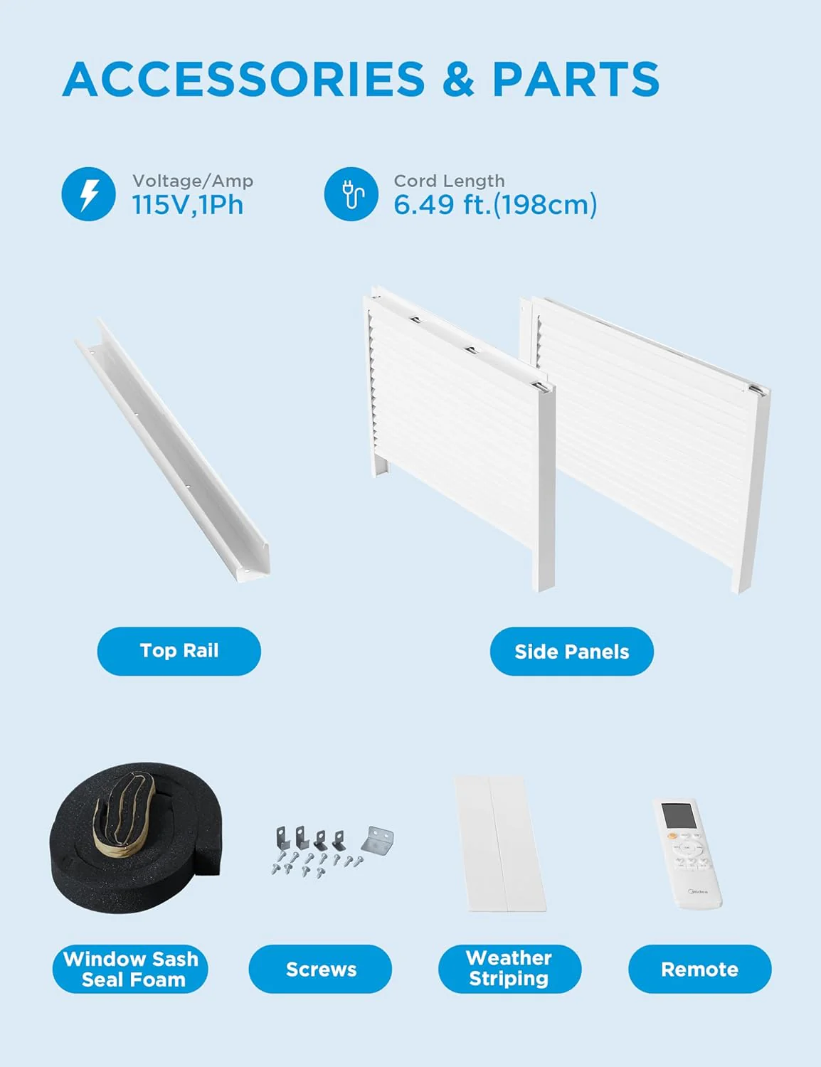 NEW - Midea MAW12HV1CWT EasyCool Smart Inverter Air Conditioner Window Unit with Heat, 12,000 BTU, White - Retail $469 - Image 4