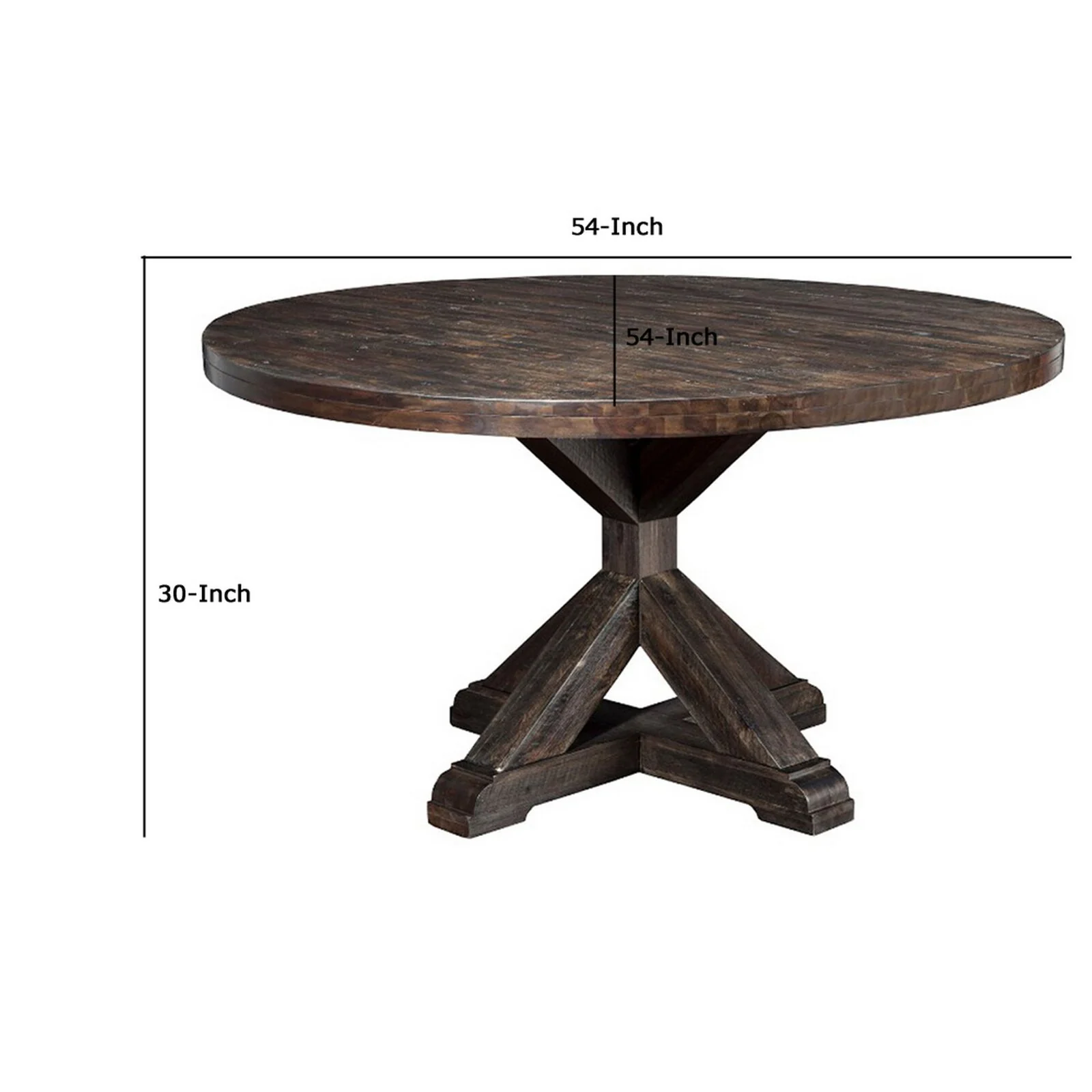 Newberry Round Dining Table, Salvaged Grey - Image 4