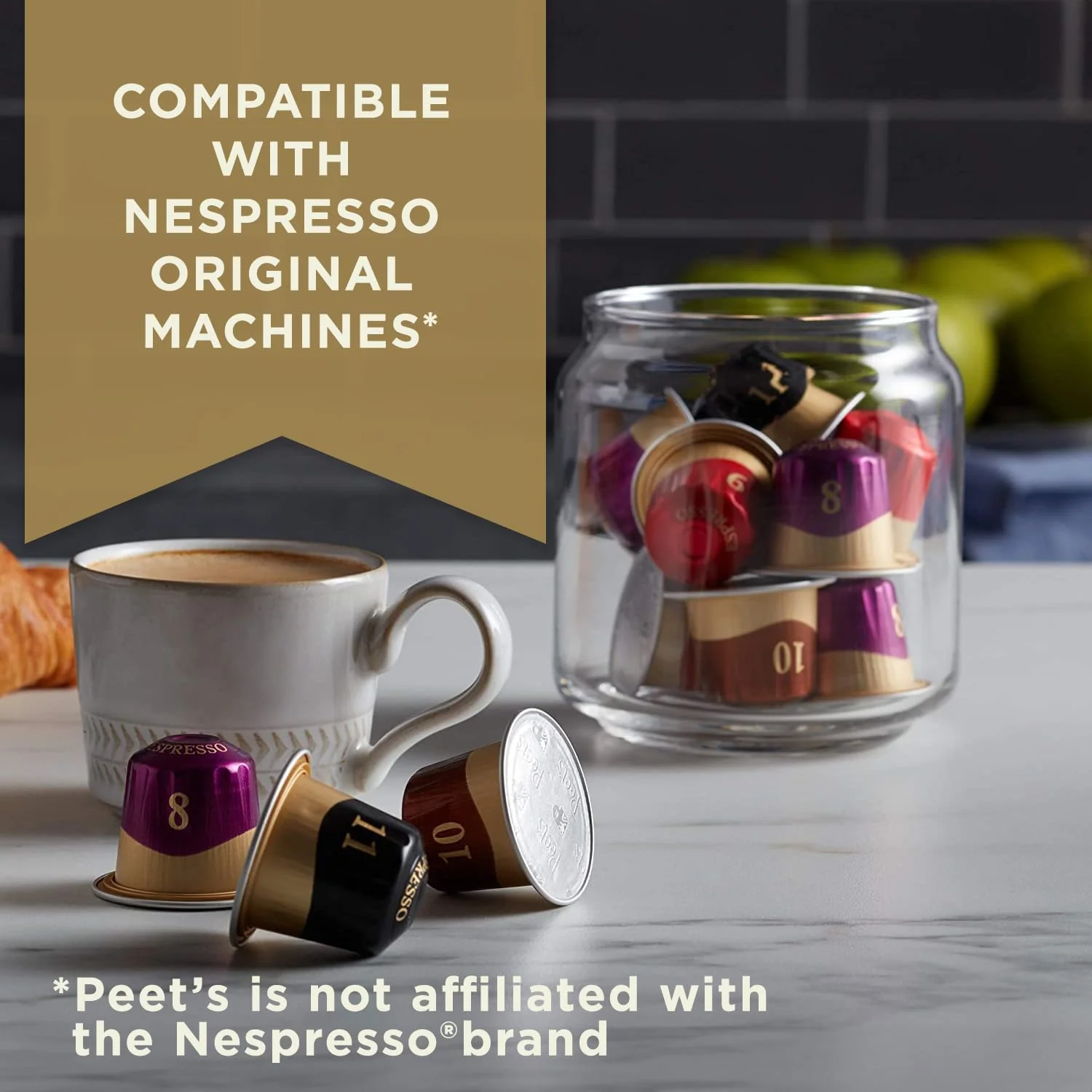 Peet's Coffee, Dark Roast Espresso Capsules, Compatible with Nespresso Original Machine - Nerissimo Intensity 11 - Image 4
