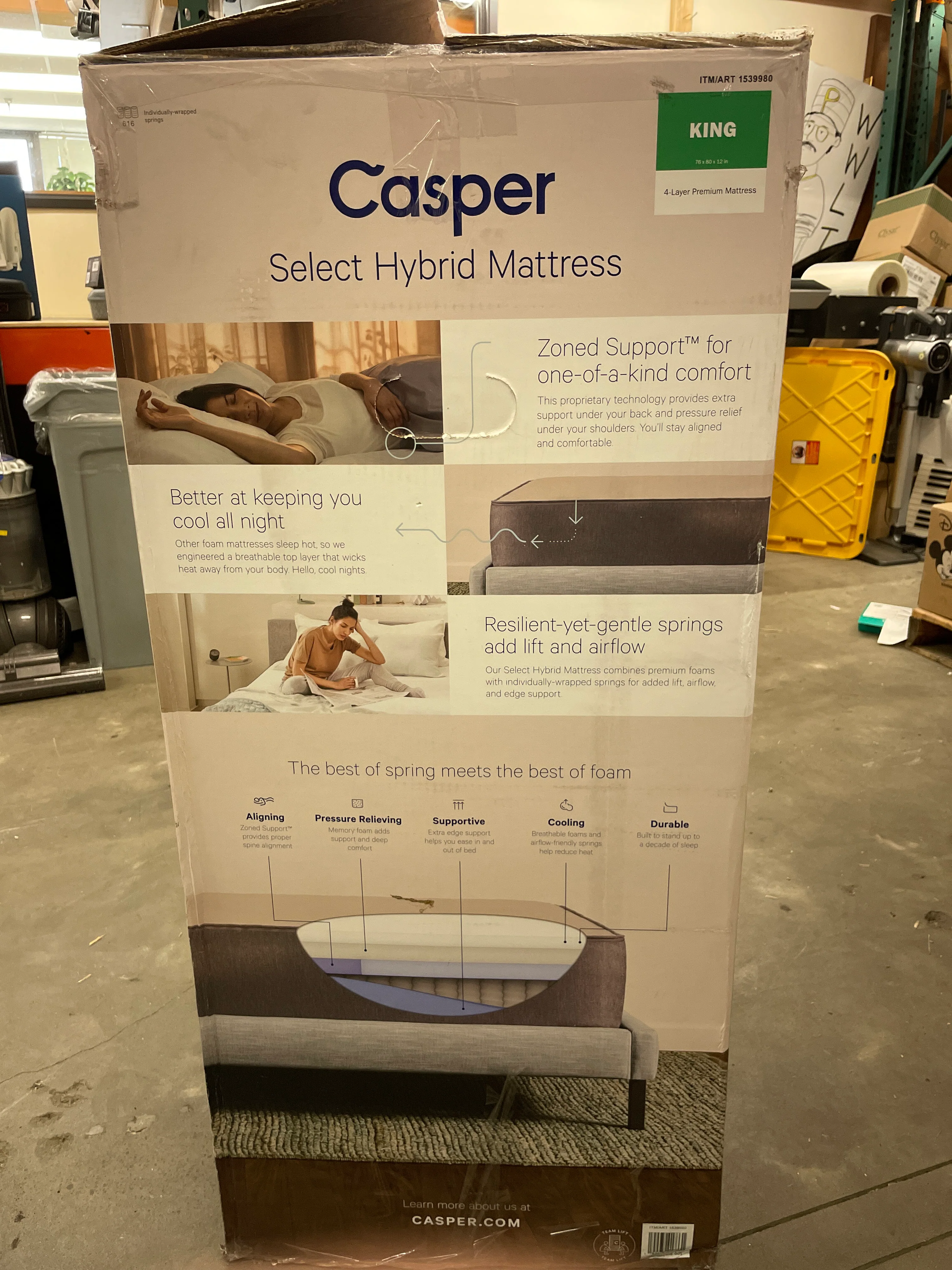 NEW - Casper KING Select 12" Hybrid Medium-Firm Mattress - Retail $979 - Image 7