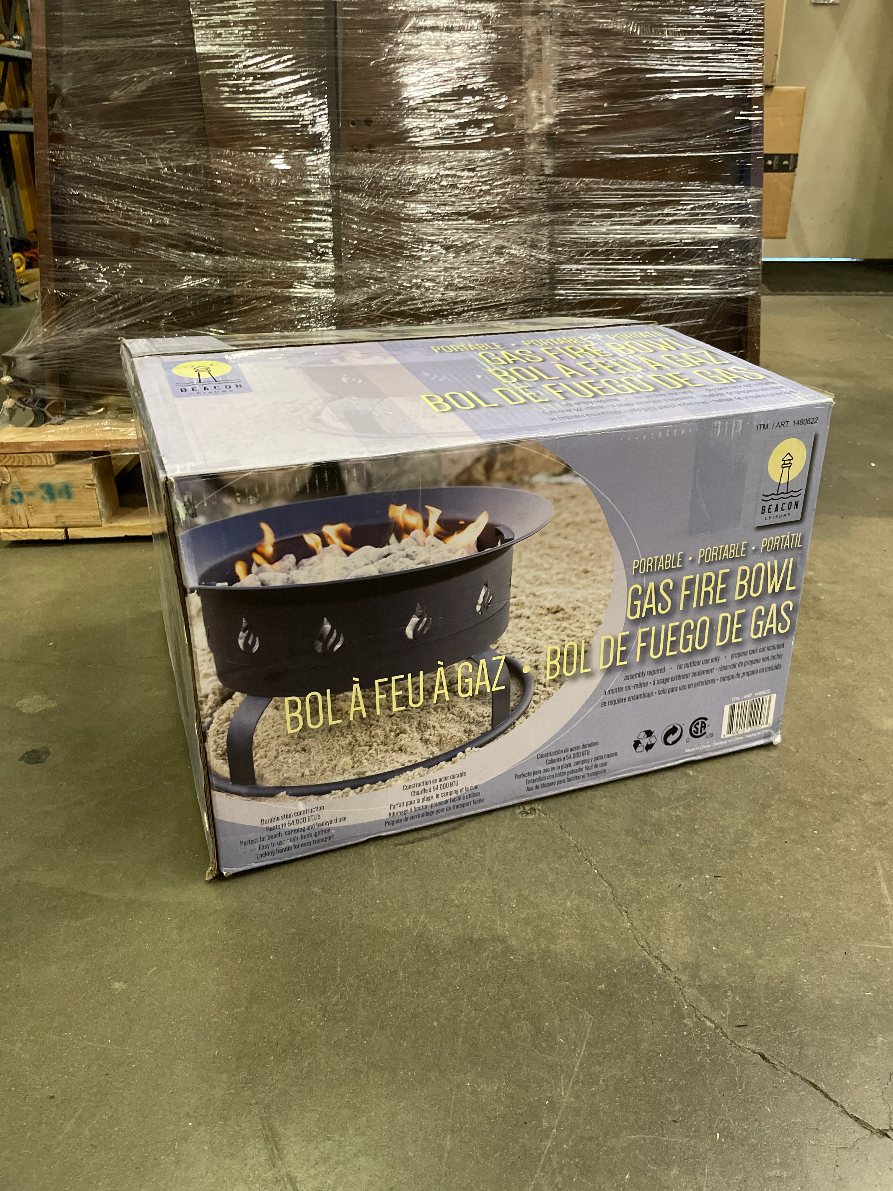 NEW - Costco - Beacon Leisure 18.5" Portable Gas Firebowl - Retail $99 - Image 2