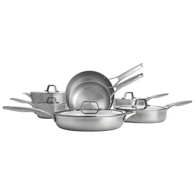 NEW - Costco - Calphalon Premier 12-Piece Stainless Steel Cookware Set - Retail $199