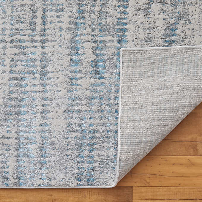 NEW - Costco - Feizy Jewel Area Rug 7 ft. 10 in. x 10 ft., Blue/Gray - Retail $234 - Image 2