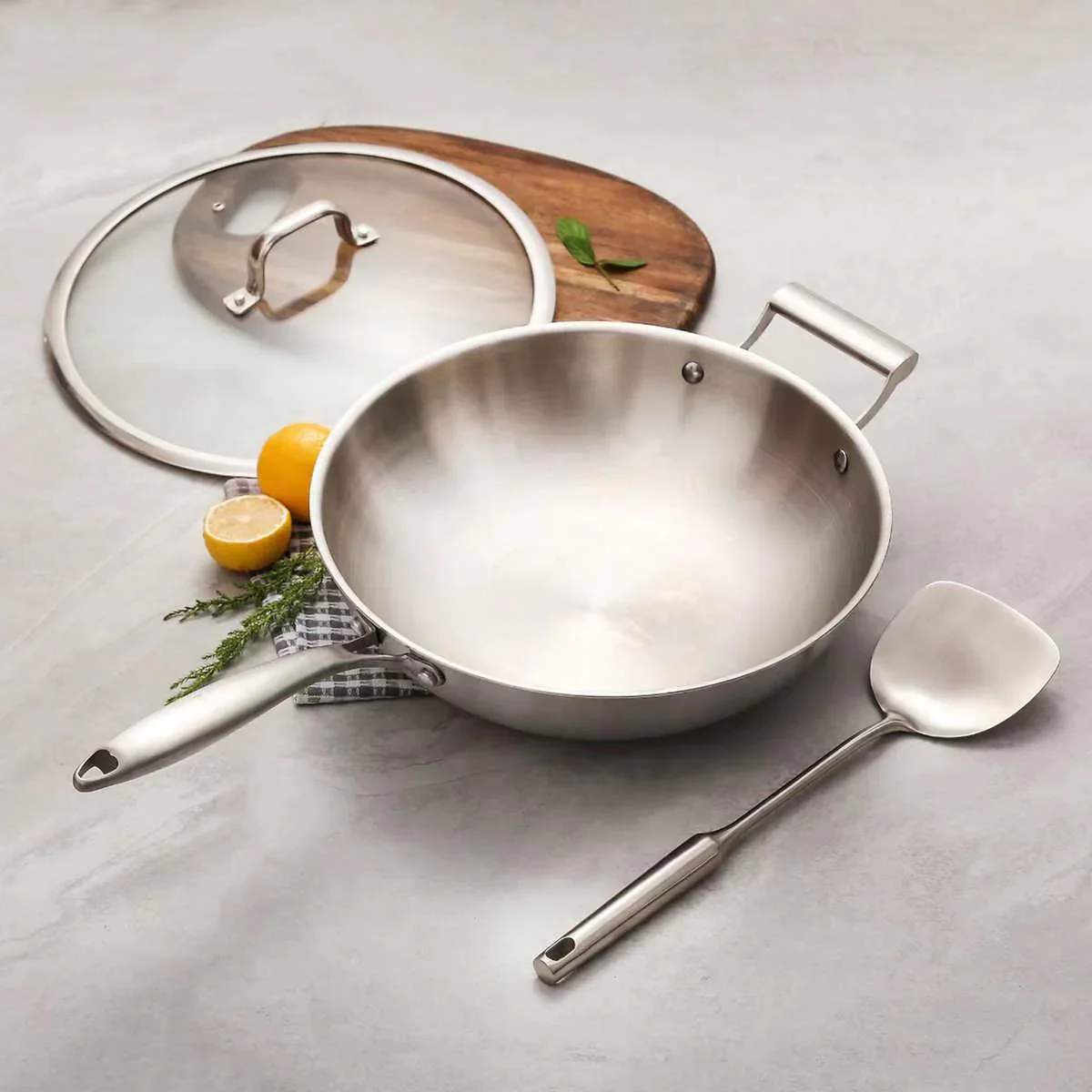 NEW - Costco - MIU Stainless Steel Wok - Retail $34.99 - Image 2