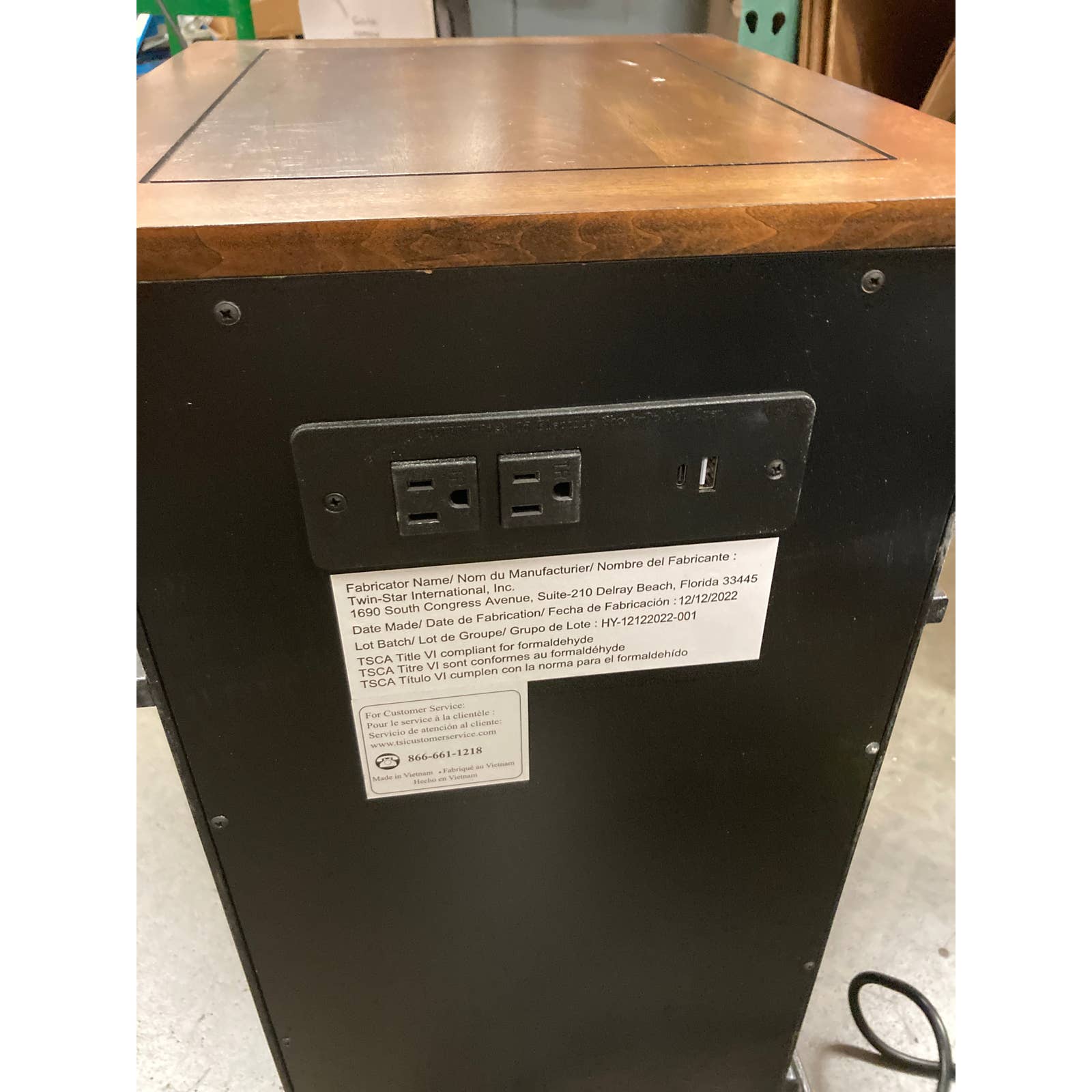 NEW - Costco - Tresanti Nathaniel Chairside Table with Power - Retail $139 - Image 12
