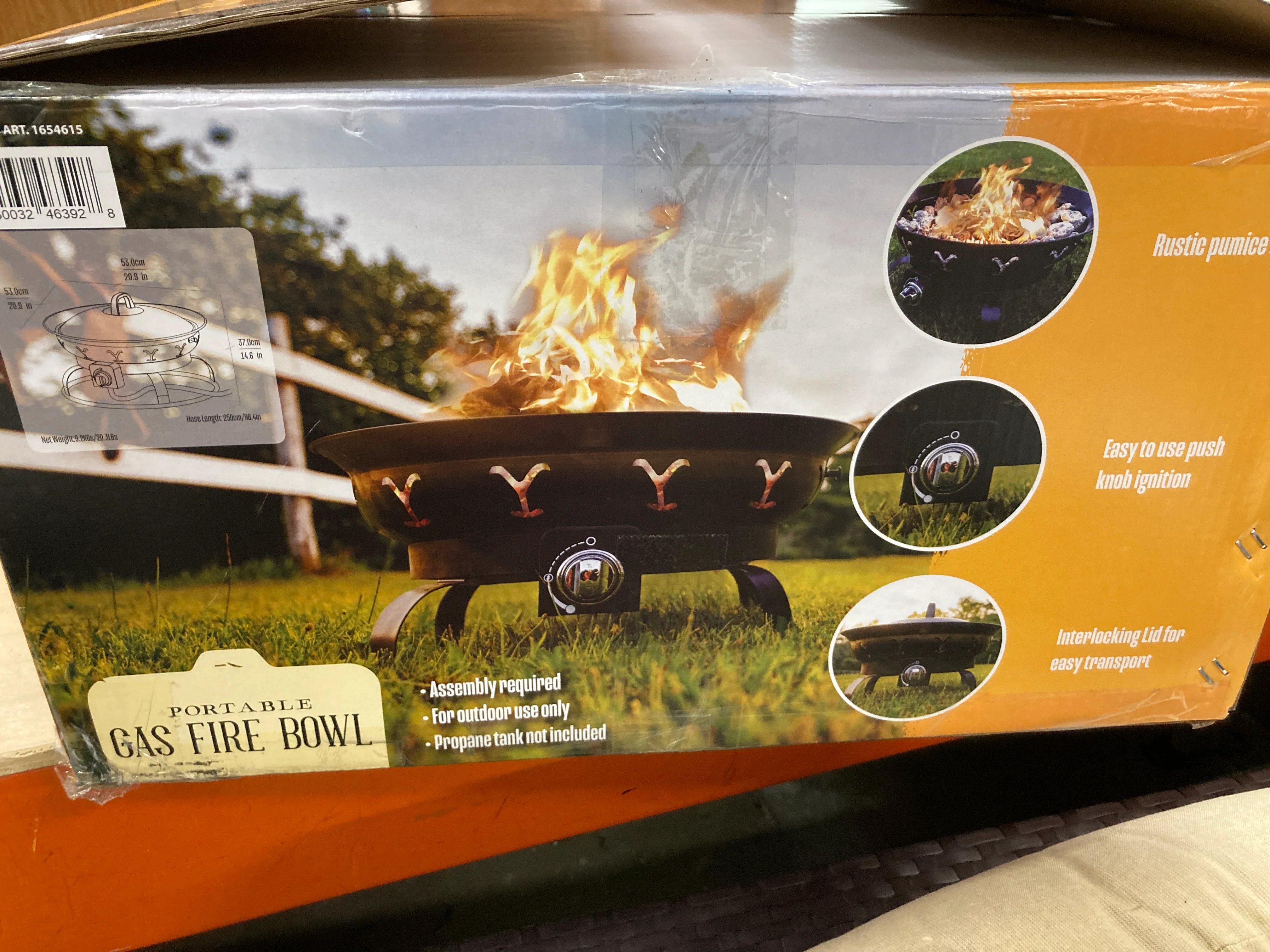 NEW - Costco - Yellowstone Gas Fire Bowl - Retail $89 - Image 7