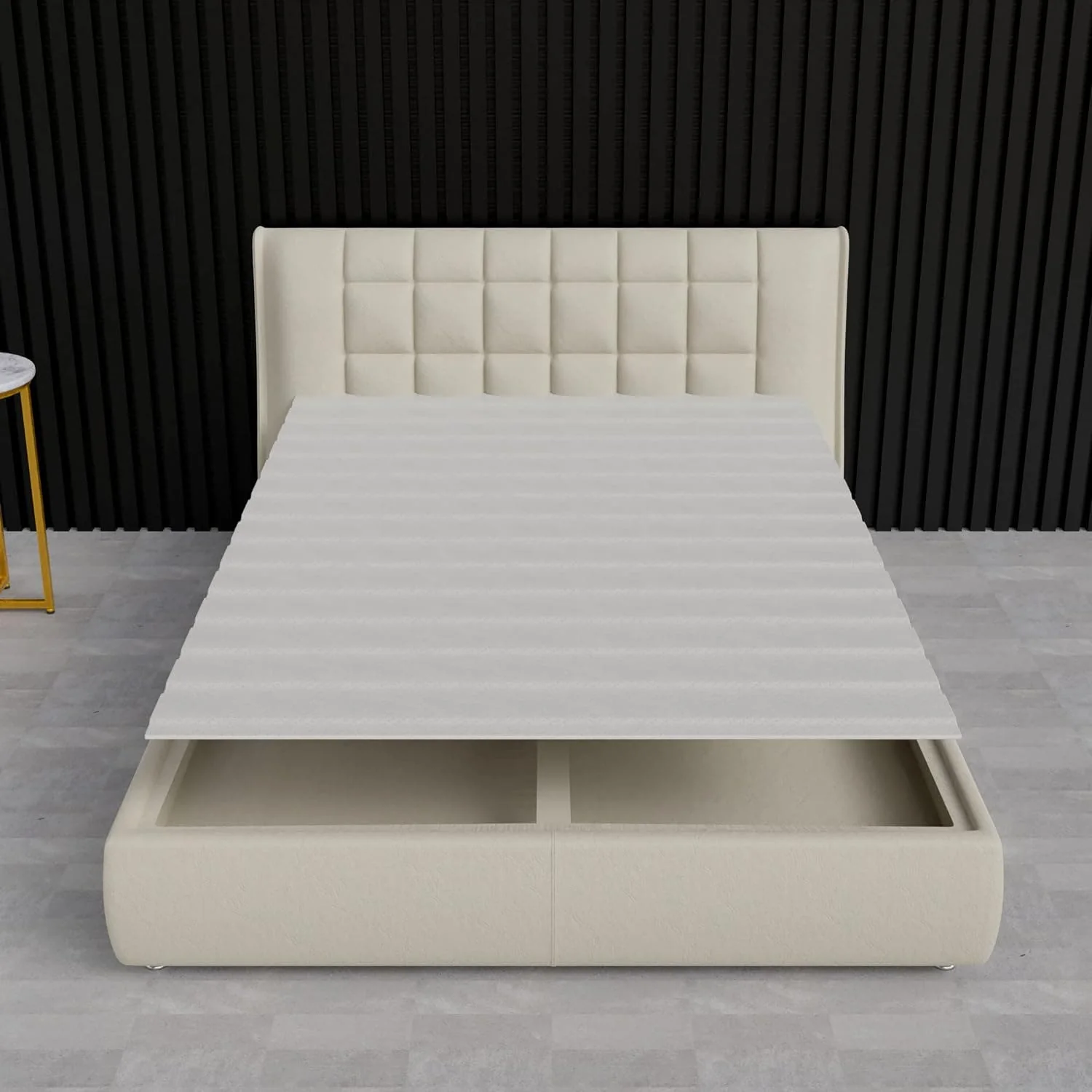 NEW - Greaton KING 0.75-Inch Heavy Duty Wooden Bunkie Board/Bed Cover, Enhance Mattress Support, Grey, Horizontal Slat - Retail $111 - Image 2